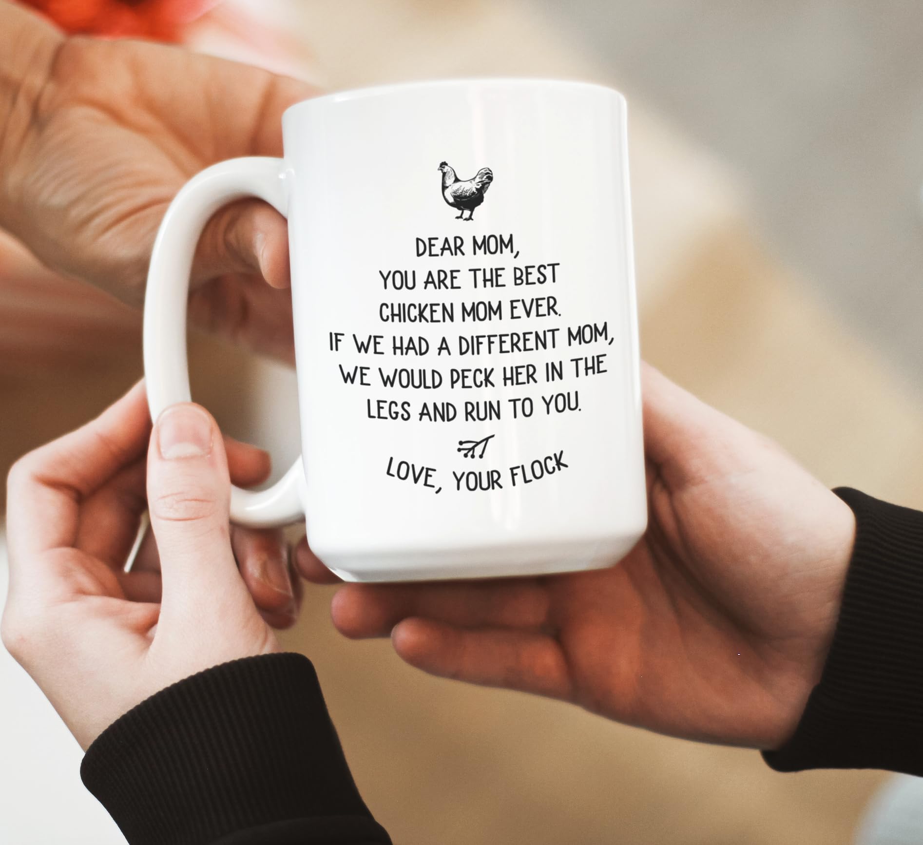 Funny Chicken Mom Coffee Mug - Crazy Chicken Lady Gift for Backyard Farmers & Homesteaders - Unique Chicken Themed Kitchen Decor for Christmas & Everyday Use - Perfect for Coffee, Tea & Farmhouse Decor