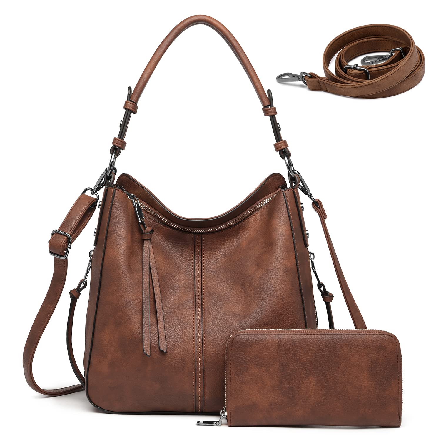Stylish Hobo Bags for Women - Genuine Faux Leather Boho Shoulder Bag & Crossbody Purse - Perfect for Work, Travel, and Everyday Use