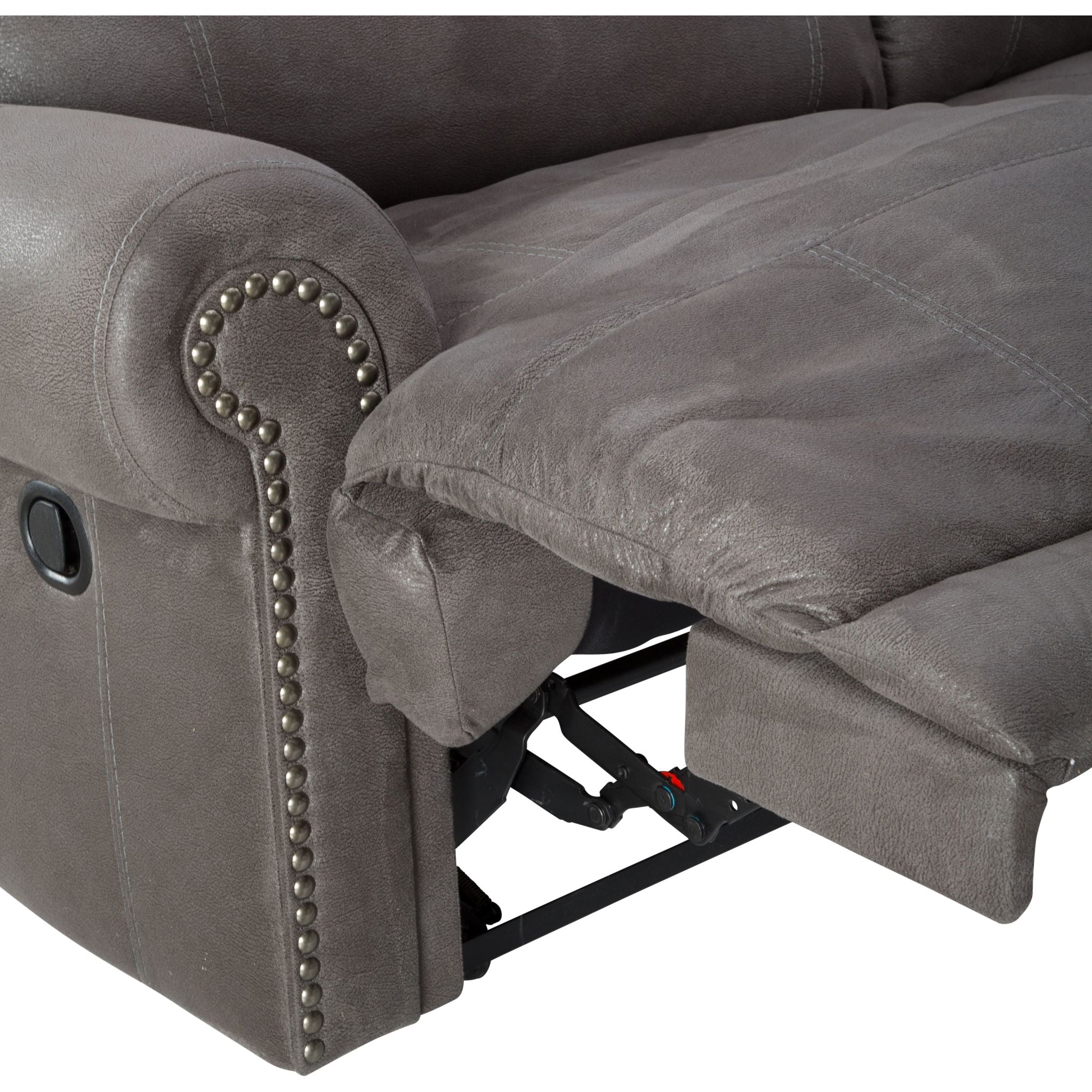 Stylish Austere Reclining Sofa in Gray - Modern Comfort for Living Room, Home Theater & Lounge Spaces