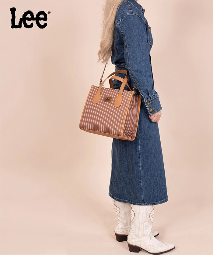 LEE Striped Canvas Tote Bag for Women - Durable & Stylish Large Shoulder Bag - Perfect for Shopping, Beach, Work & Travel Accessories