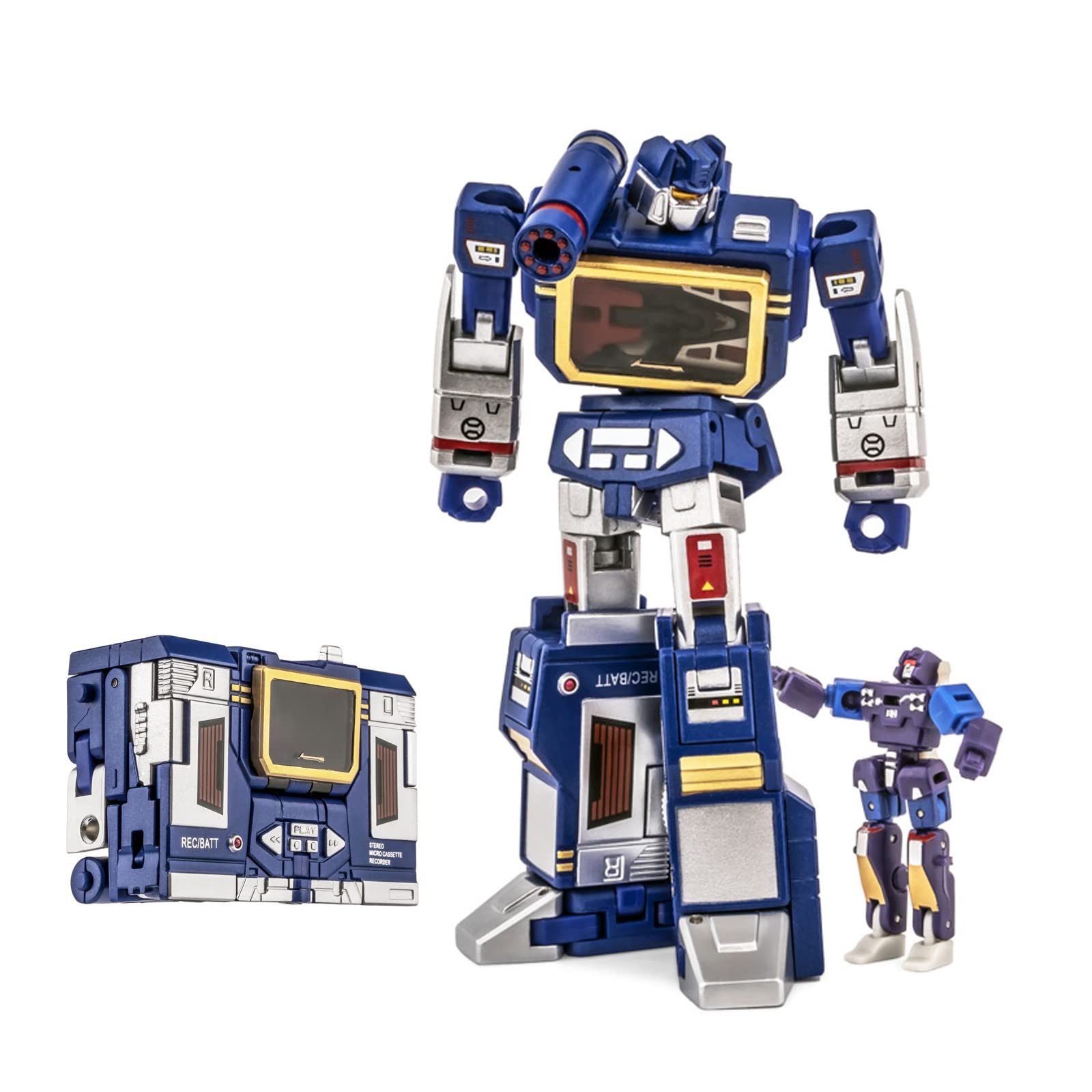 BBRItter G1 Animation Transformer Soundwave Toy - Decepticon Action Figure with Rumble, Ravage & Beak - Collectible Megatron's Henchmen (Perfect for Display, Gifts & TF Fans)