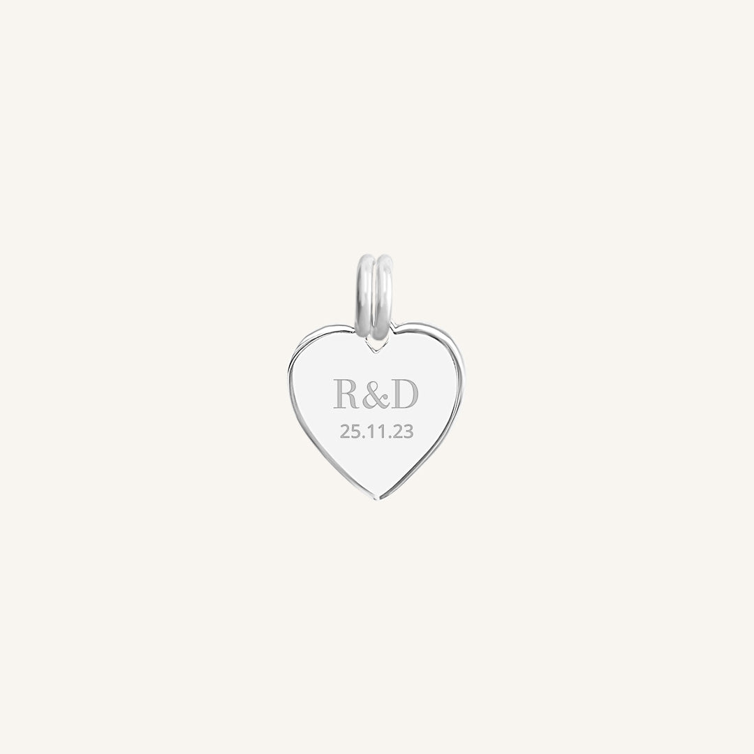 Etch Behold Heart Charm - Elegant Jewelry Pendant for Women, Perfect for Valentine's Gifts, Anniversaries & Everyday Wear
