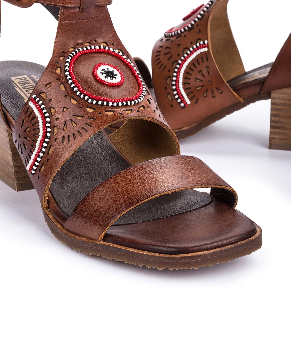 PIKOLINOS Women's Leather Kenia Heeled Sandals - Comfortable & Stylish for Summer, Parties & Weddings