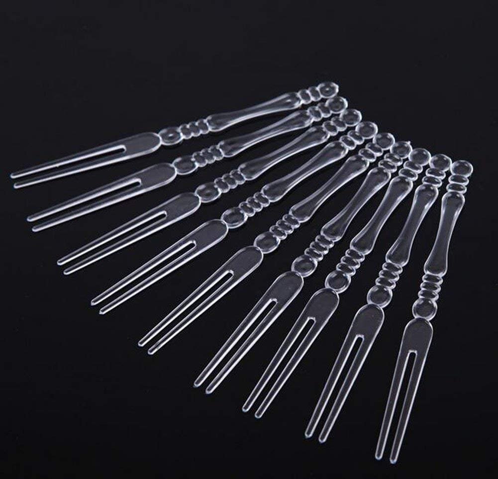 300pcs Disposable Plastic Fruit Forks - 4 Inch Clear Mini Forks for Cocktails, Appetizers, Salads, Cakes & Desserts | Perfect for Parties, Picnics & Catering Events