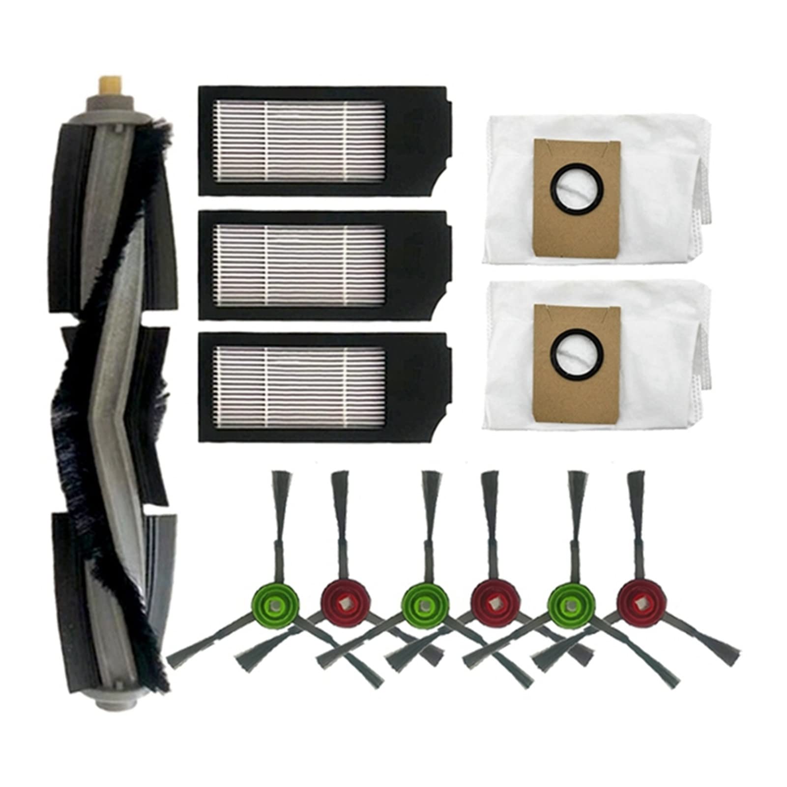 MATTLEY Replacement Main Brush, Side Brush, HEPA Filter & Dust Bag for ECOVACS DEEBOT X1 Turbo/X1 OMNI Robot Vacuum Cleaner - Compatible Cleaning Parts Accessories (Multi-Color) - Perfect for Home Cleaning & Maintenance