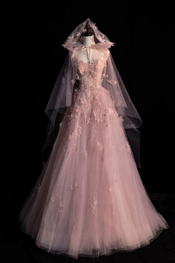 Elegant A-Line Pink Tulle Prom Dress for Teens - Fairy Princess Birthday Party Gown J5065 | Perfect for Quinceañera, Sweet 16, Homecoming & Formal Dances