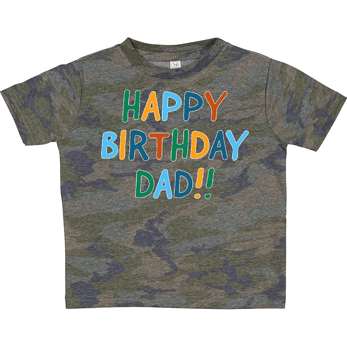 Inktastic Happy Birthday Dad Toddler T-Shirt - Cute Cotton Tee for Baby Boys & Girls - Perfect for Birthday Parties, Family Photos & Special Occasions