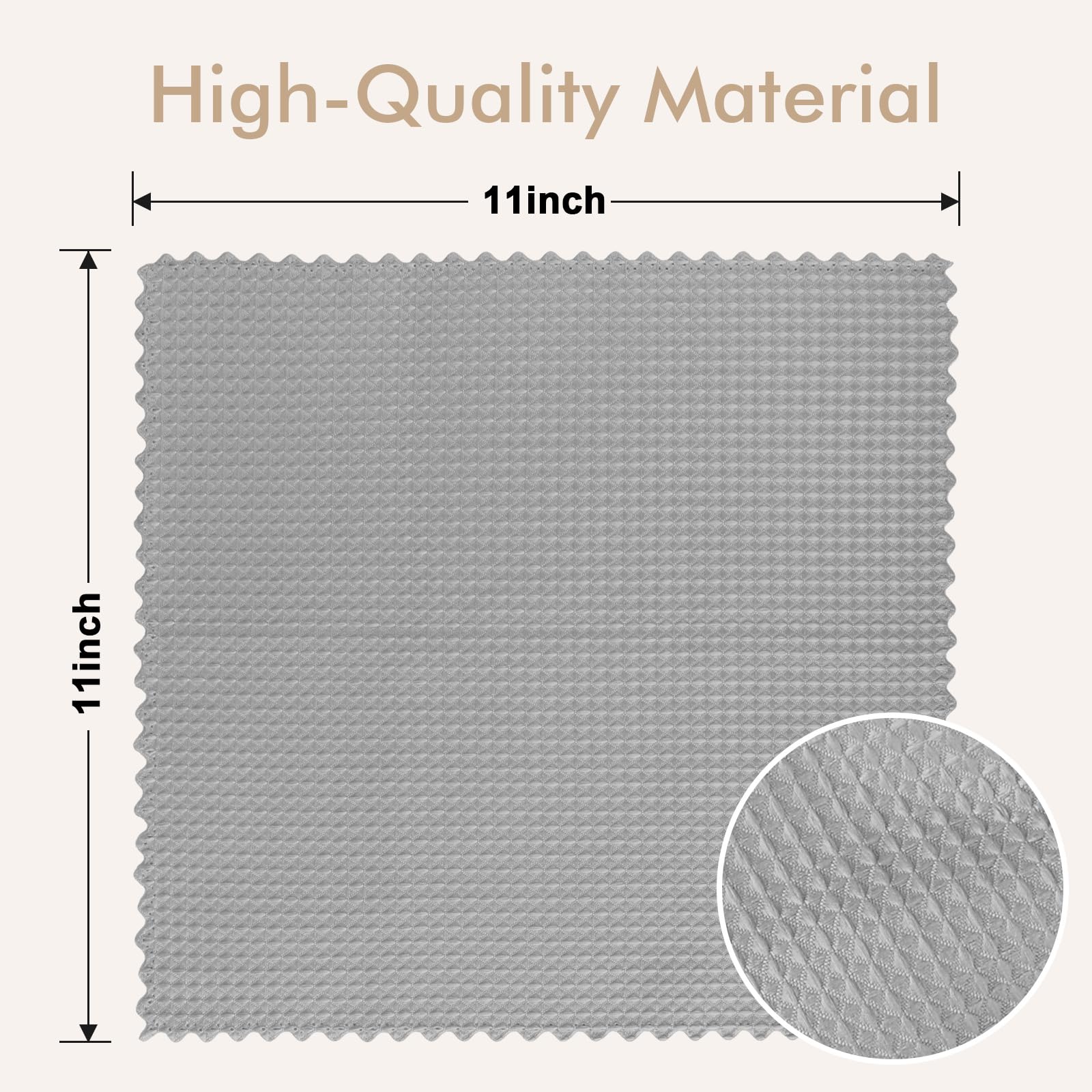 Premium Microfiber Cleaning Cloths 12-Pack - Lint-Free Glass & Stainless Steel Polishing Towels (11x11