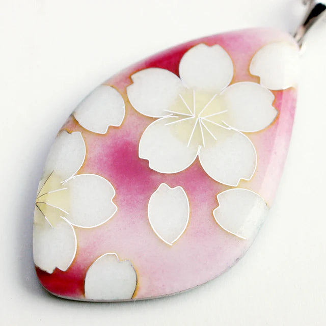 Cherry Blossom Pendant Necklace - Japanese Inspired Jewelry for Women, Elegant Sakura Flower Charm, Perfect for Spring Fashion, Date Nights & Special Occasions