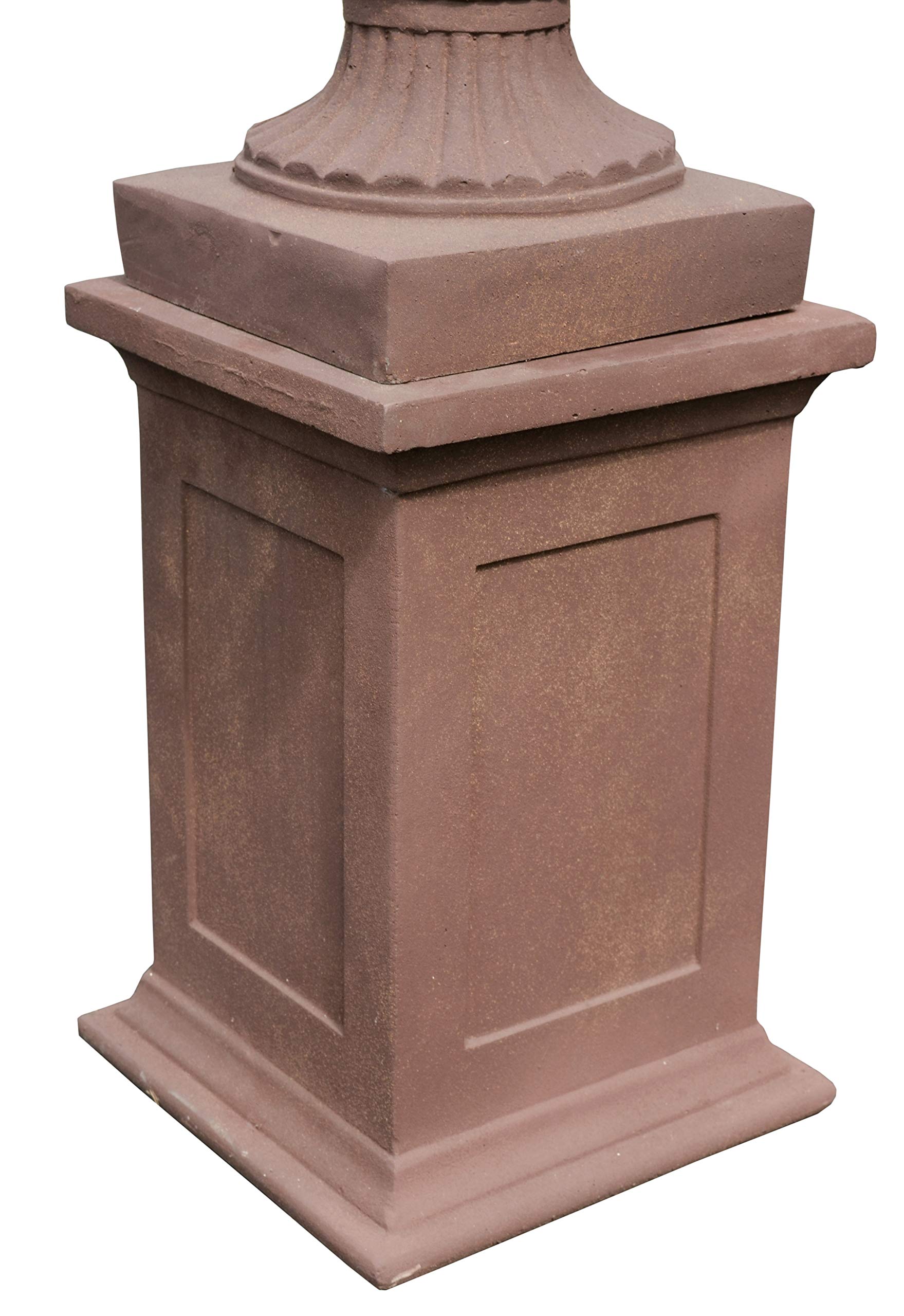 Handcrafted Terra Cotta Vase and Urn Set with Pedestal - Classic Outdoor Garden Decor for Patio, Porch & Landscape Design