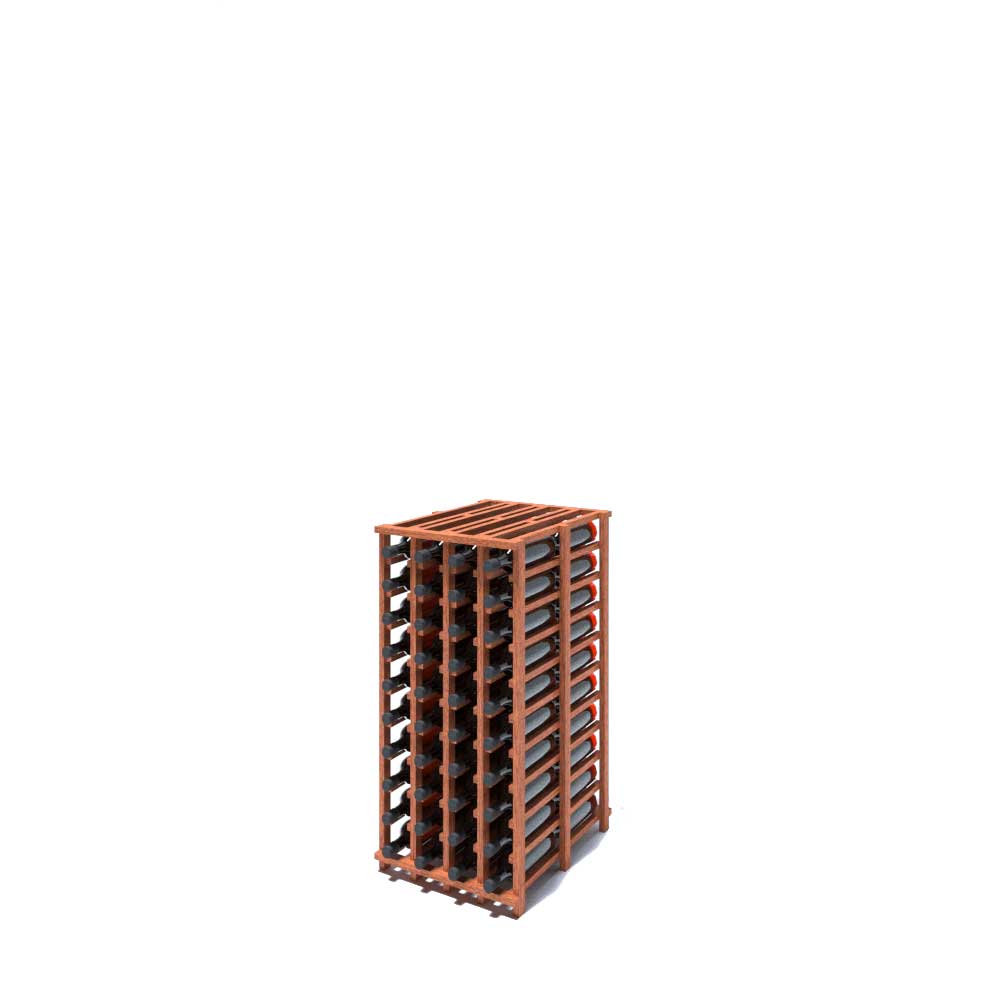 4 Column 80 Bottle Double Deep Base Wine Rack - Sturdy Metal Wine Storage Organizer for Kitchen, Bar, Cellar or Dining Room Display