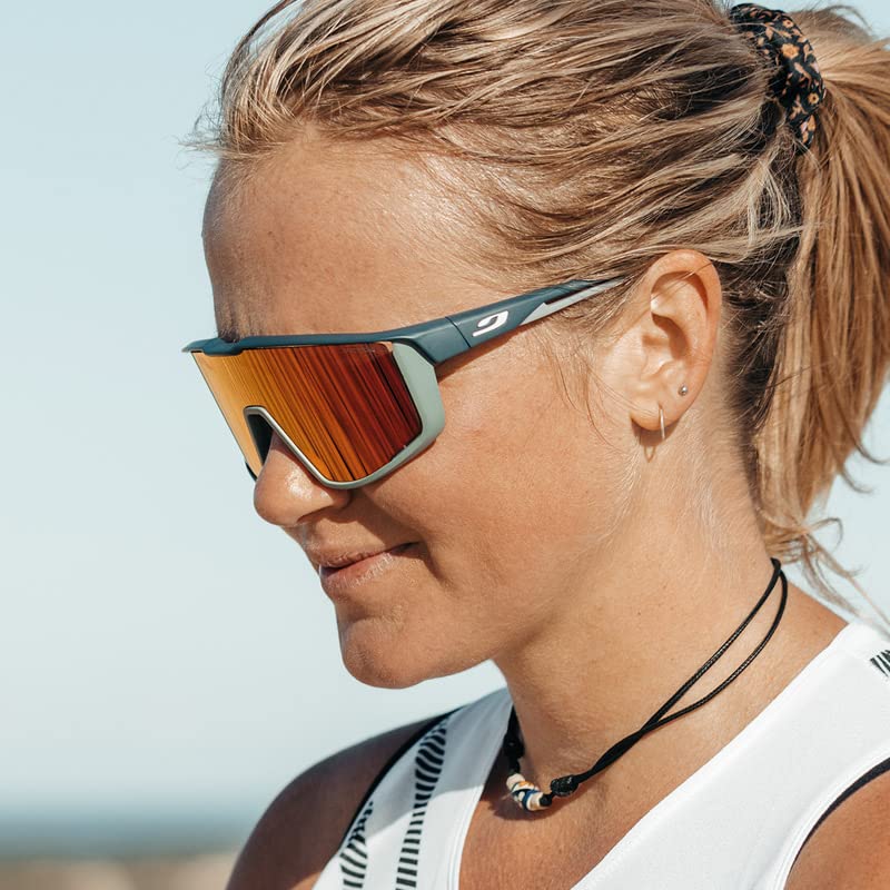 Julbo Modern Rectangular Sunglasses for Men & Women - UV Protection Polarized Lens - Fashionable Square Frame Shades for Driving, Beach & Outdoor Activities