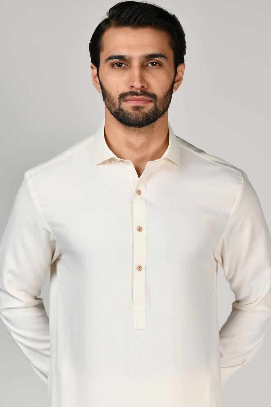 Elegant Blended Cream Shalwar Kameez by J. Junaid Jamshed | Premium Pakistani Traditional Outfit for Women | Perfect for Weddings, Parties & Festive Occasions