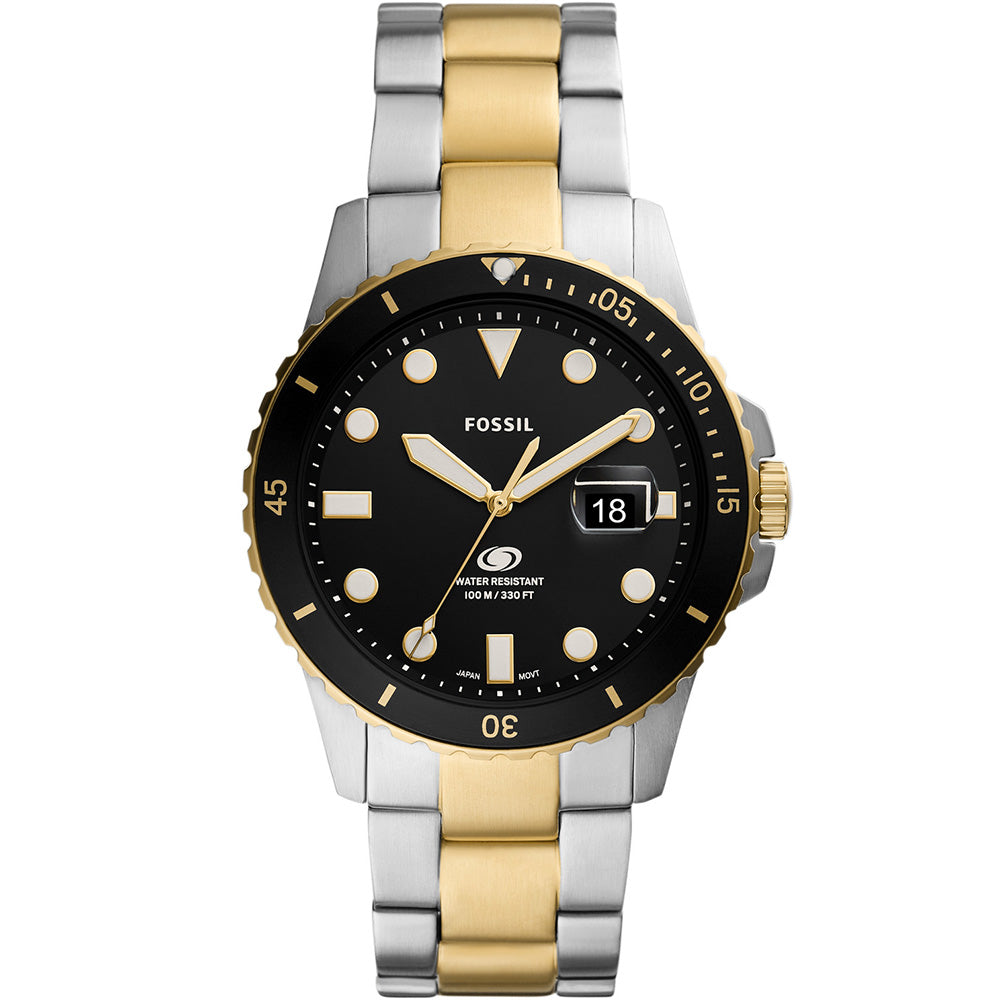 Fossil FS5951 Blue Two-Tone Men's Watch - Stylish Casual & Dress Timepiece for Everyday Wear