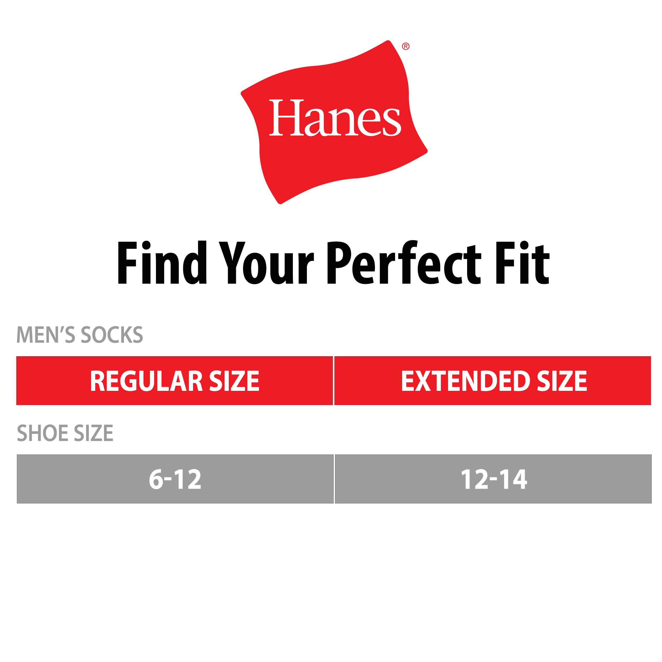 Hanes Men's 6-Pack X-Temp Moisture-Wicking Crew Socks - Breathable Athletic Socks for Running, Gym & Everyday Comfort