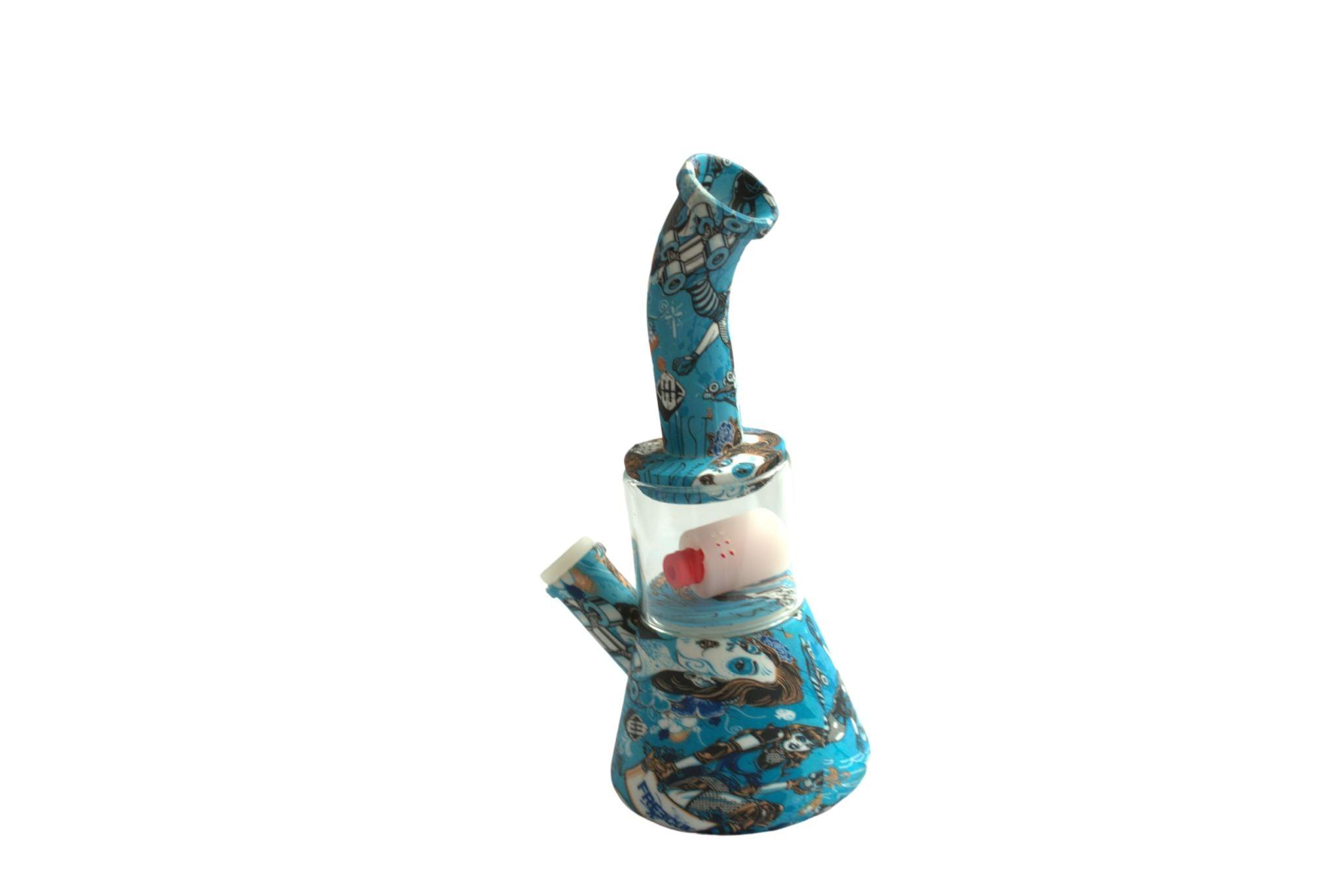 Premium Silicone Dab Rig - Portable Water Pipe for Concentrates & Tobacco | Ideal for Travel, Camping & On-the-Go Smoking