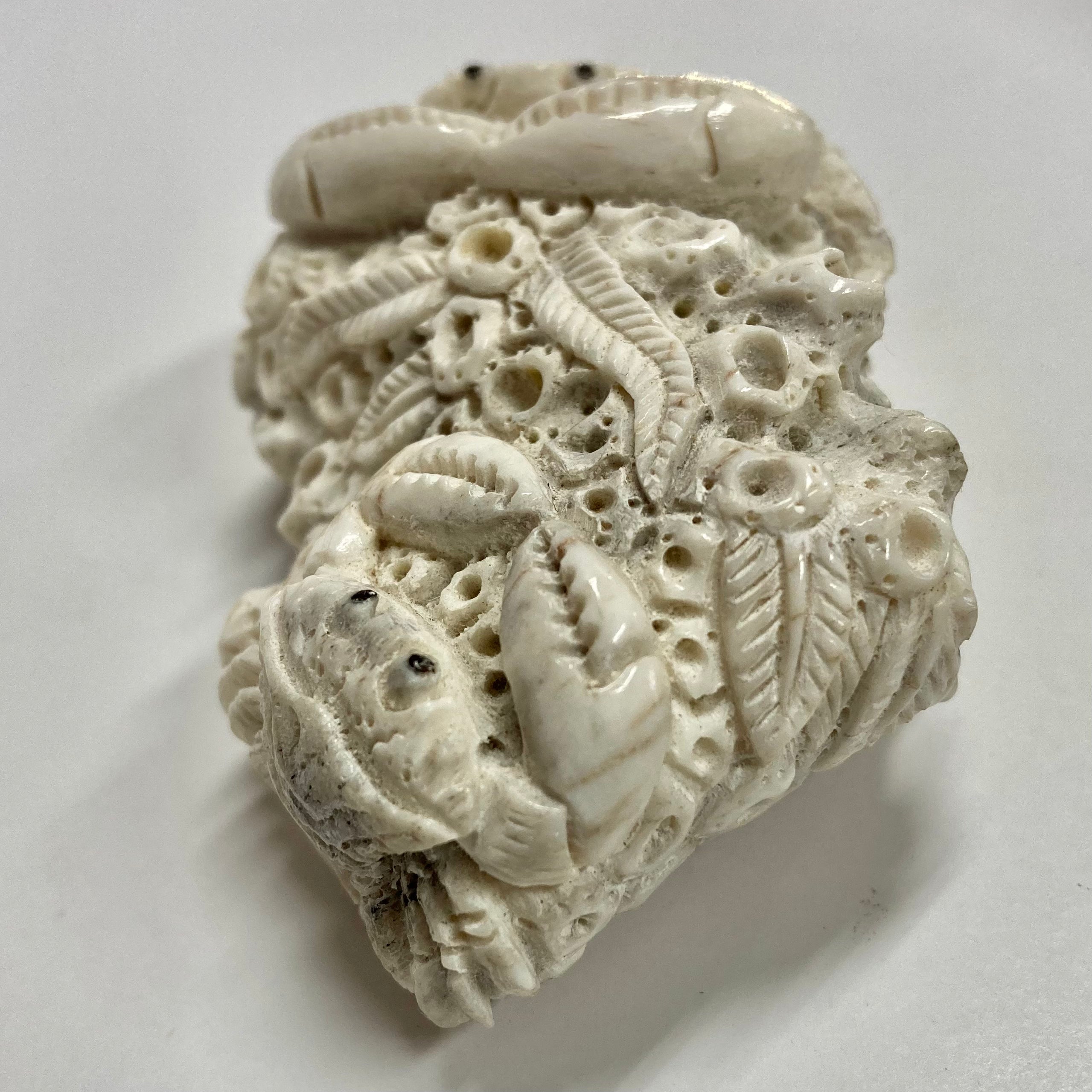 Handcrafted Moose Antler Crab Sculpture - Unique Home Decor & Gift for Nature Lovers - Perfect for Coastal, Cabin, or Rustic Interior Design