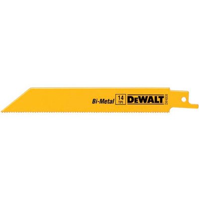 DeWALT DW4811B 6-Inch 18TPI Bi-Metal Reciprocating Saw Blades - 25 Pack for Wood & Metal Cutting - Perfect for Demolition, Renovation & Construction Projects