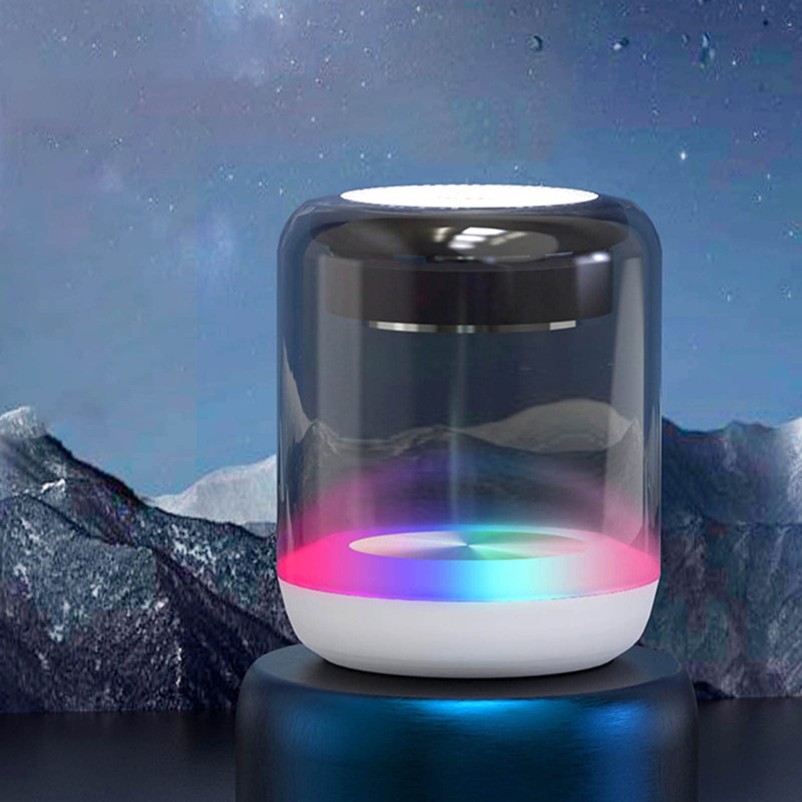 Onlyliua Bluetooth Speaker with Colorful LED Lights - Portable Wireless Speaker with Stereo Sound for Party, Beach, Camping & Home Use | Perfect for Indoor Decor, Outdoor Gatherings & Night Light