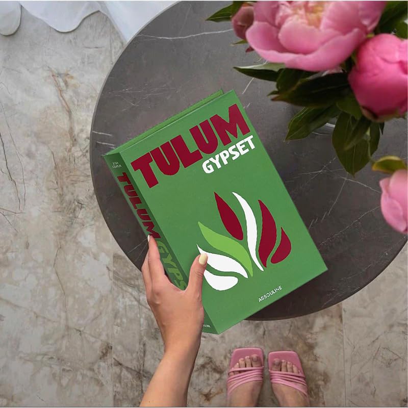 Preppy Room Decor Aesthetic - Set of 3 Green Decorative Coffee Table Books for Home Decor | Perfect for Miami-Inspired Living Rooms, Bookshelves & Stylish Interior Design