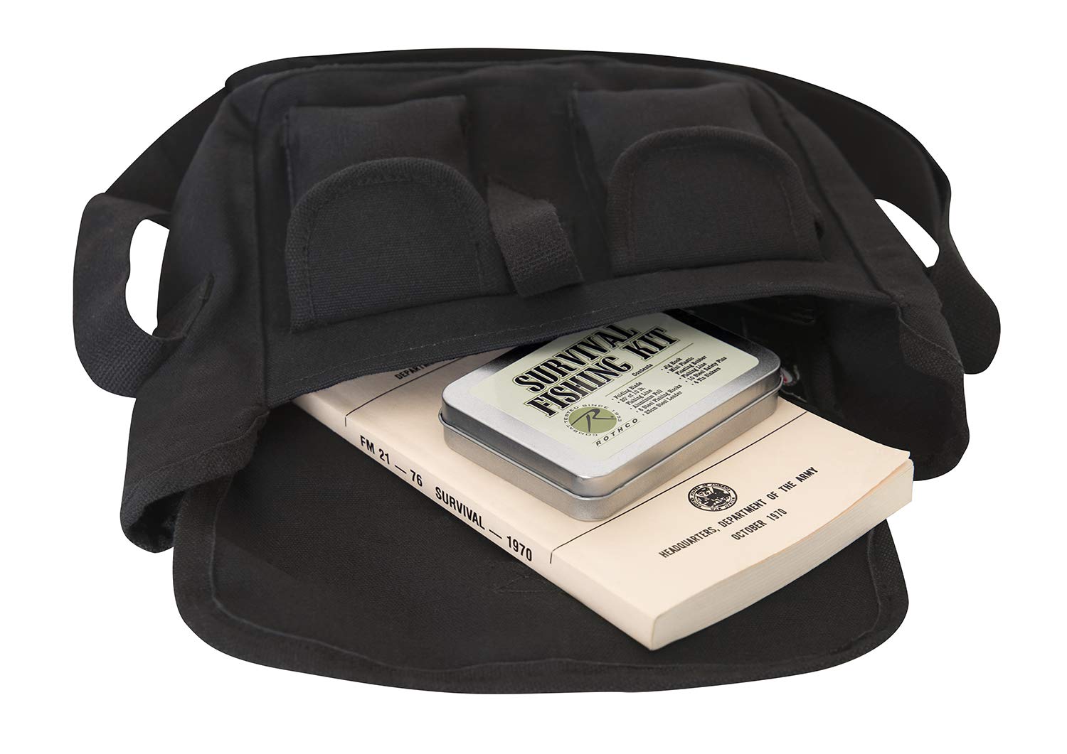Rothco Canvas Ammo Crossbody Shoulder Bag - Military Style Tactical Pouch for Outdoor, Hiking, Travel & Everyday Carry | Durable & Water-Resistant