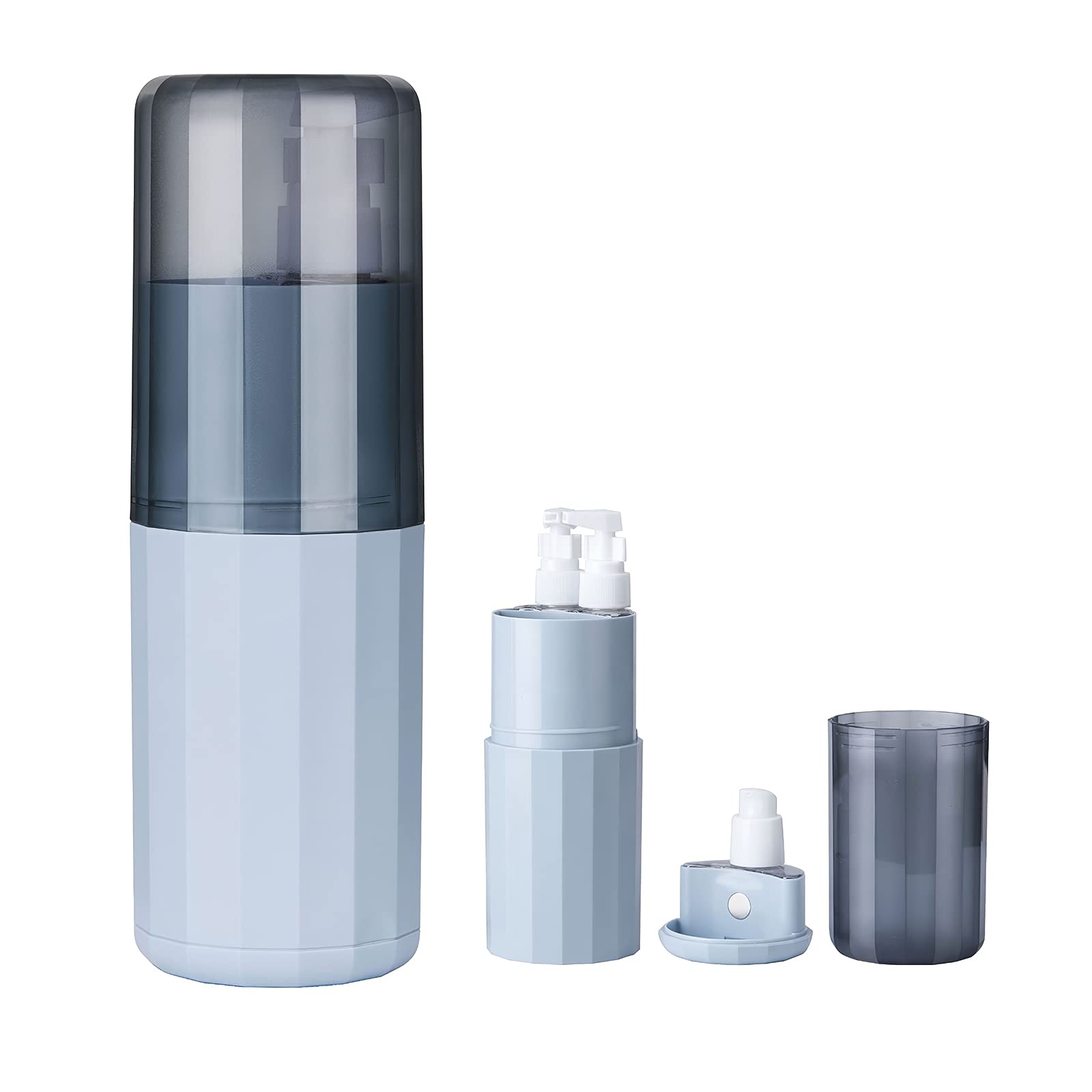 MengK 6-in-1 Travel Toothbrush Cup Set - Leakproof Multifunctional Toothbrush Holder & Shower Bottle Organizer for Travel, Gym, Business Trips - Perfect for Camping, Hiking & Daily Commute