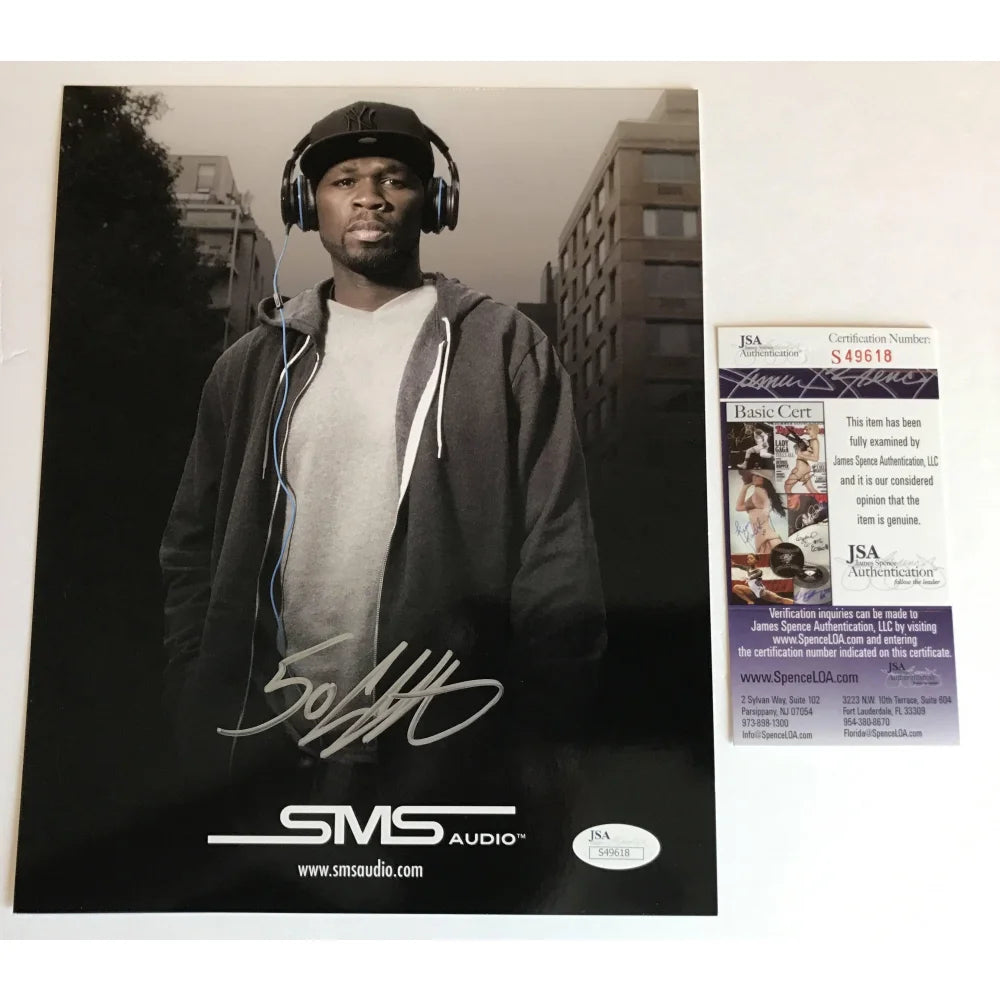 50 Cent Signed 8x10 Photo - Curtis Jackson Autograph with JSA COA - Rare Hip Hop Memorabilia for Collectors & Music Fans - Perfect for Wall Display & Gift Giving