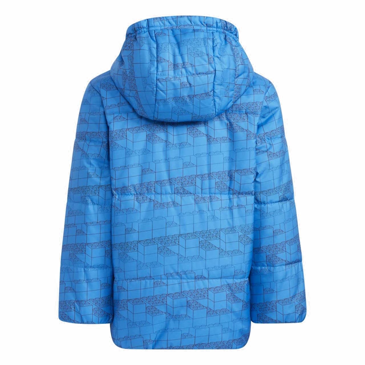 Adidas X Classic Lego Kids Full Zip Jacket - Blue Youth Coat (3T) | Waterproof Windbreaker for Outdoor Play & School Activities