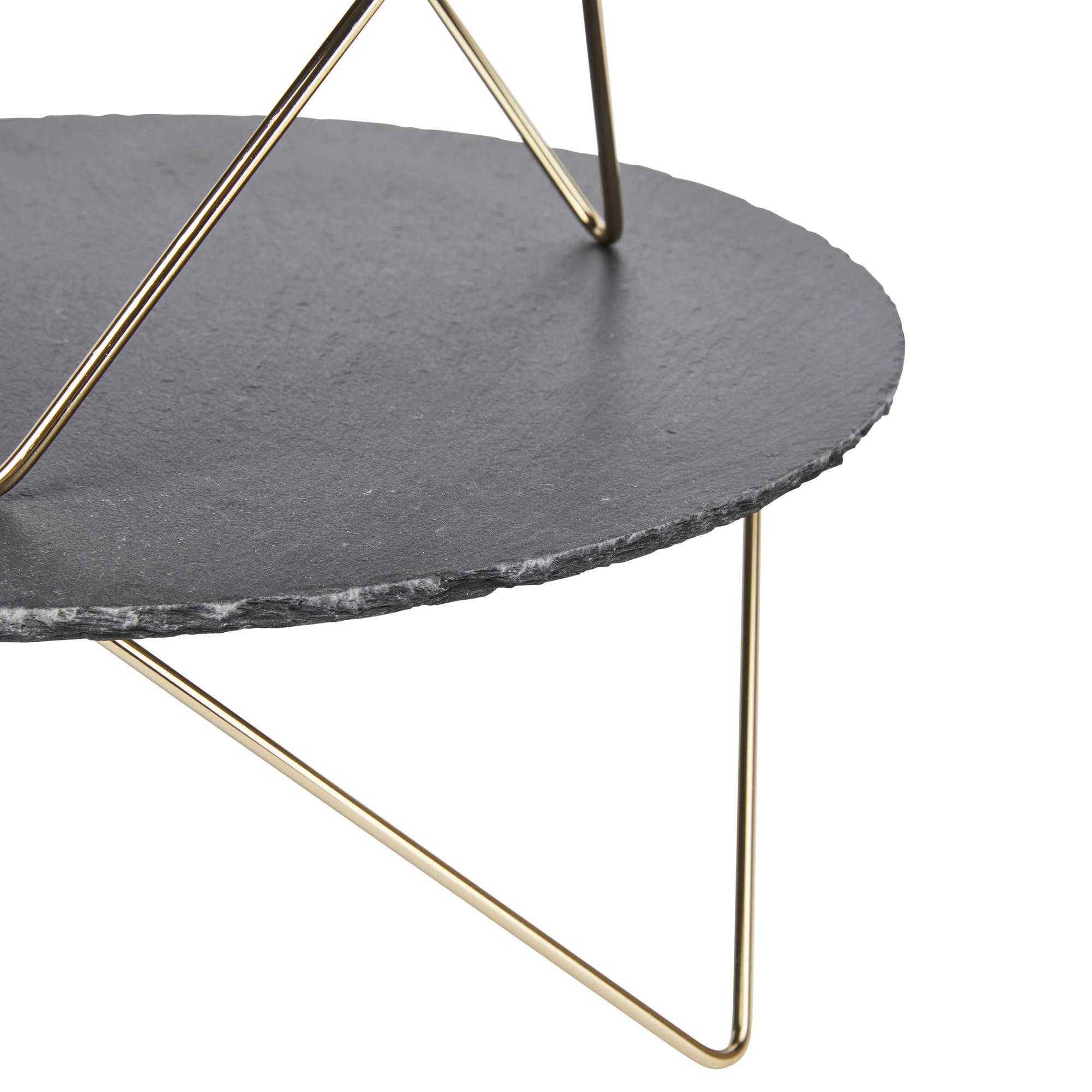 Artisà 2-Tier Slate Serving Platter - Elegant Cheese & Charcuterie Board for Entertaining & Party Appetizers