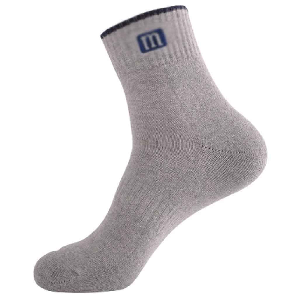 GPPZM 10 Pairs Men's Cotton Socks - Black Business Casual Crew Socks for Spring & Autumn - Breathable Athletic Socks for Men (White) - Perfect for Office, Gym & Daily Wear
