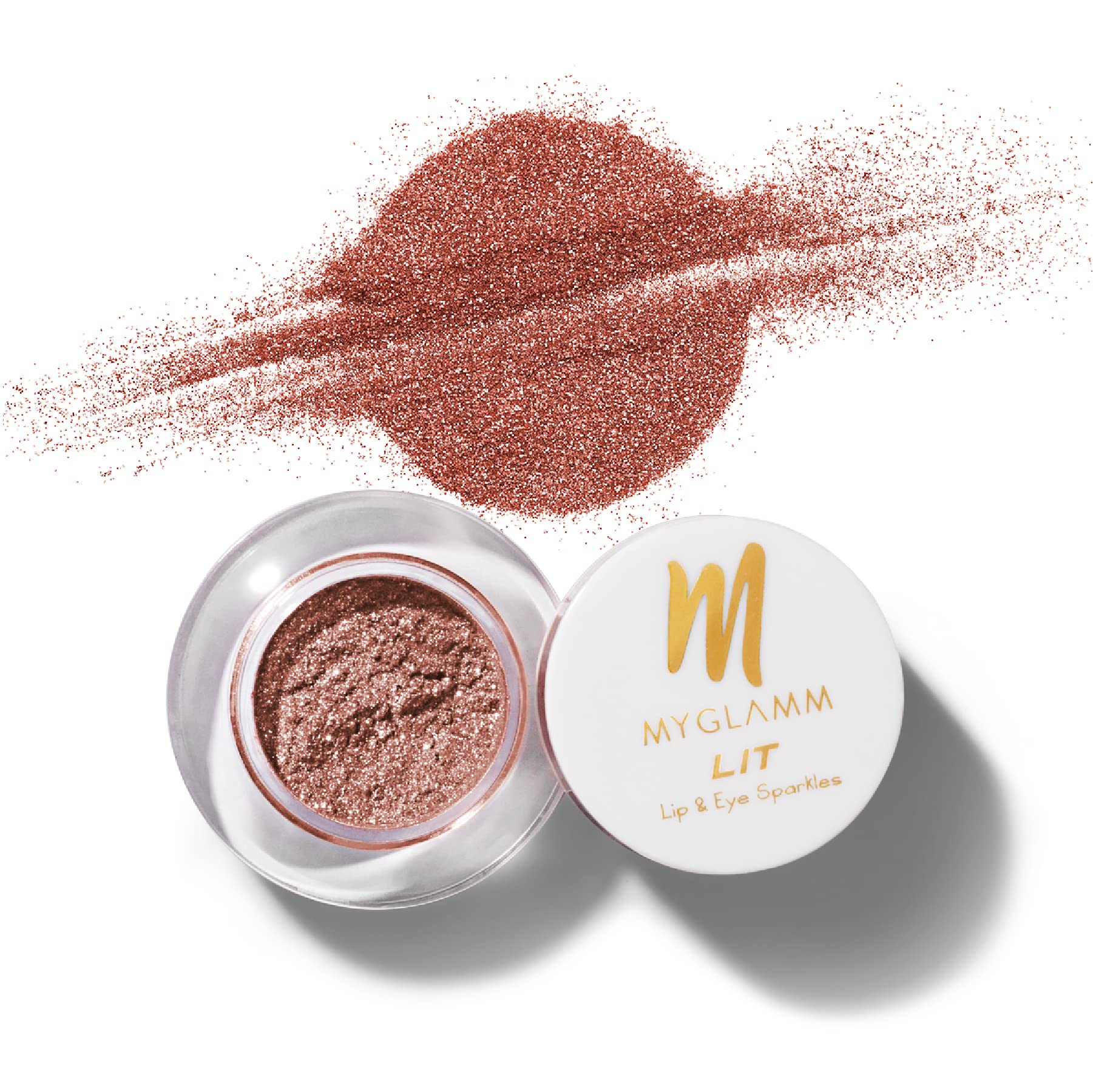 MyGlamm LIT Lip & Eye Sparkles - Her Royal Hotness (Fuchsia Pink) - 8.5ml | Vegan & Cruelty-Free Lip & Cheek Tint | Long-Lasting Sheer Pink Lip Stain | Perfect for Parties, Date Nights & Special Occasions
