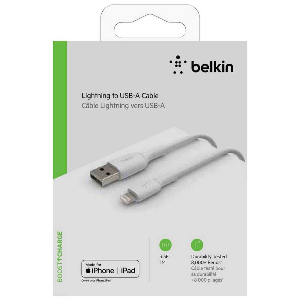 Belkin 1M Lightning to USB Cable - Fast Charging & Data Sync for iPhone 14/13/12/11/X/8 & iPad - Perfect for Home, Office & Travel Charging