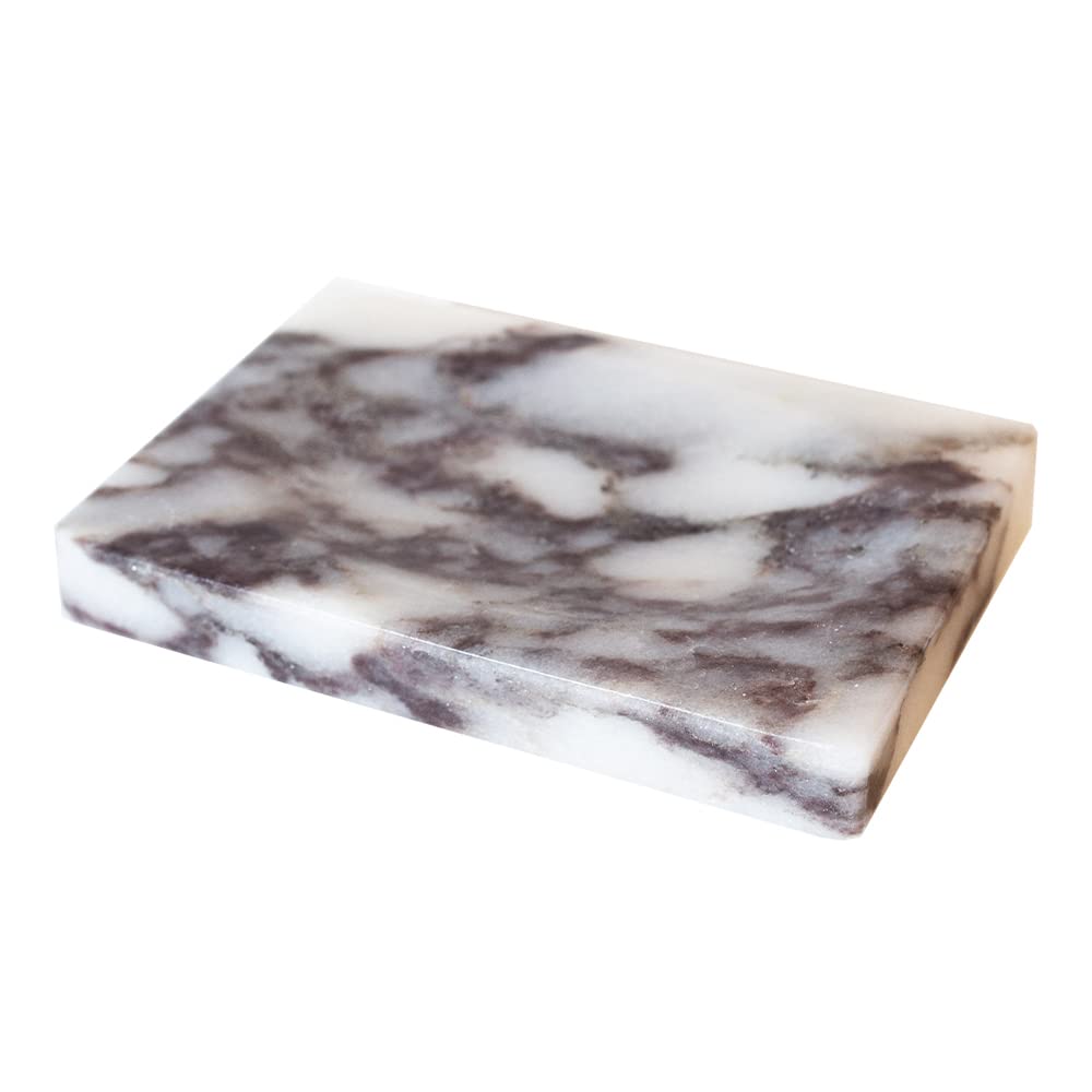 Premium Natural Marble Soap Dish Holder - Elegant Rectangular Bathroom & Kitchen Tray for Sink Countertop, Vanity Organizer - Perfect for Spa, Hotel, and Luxury Home Decor