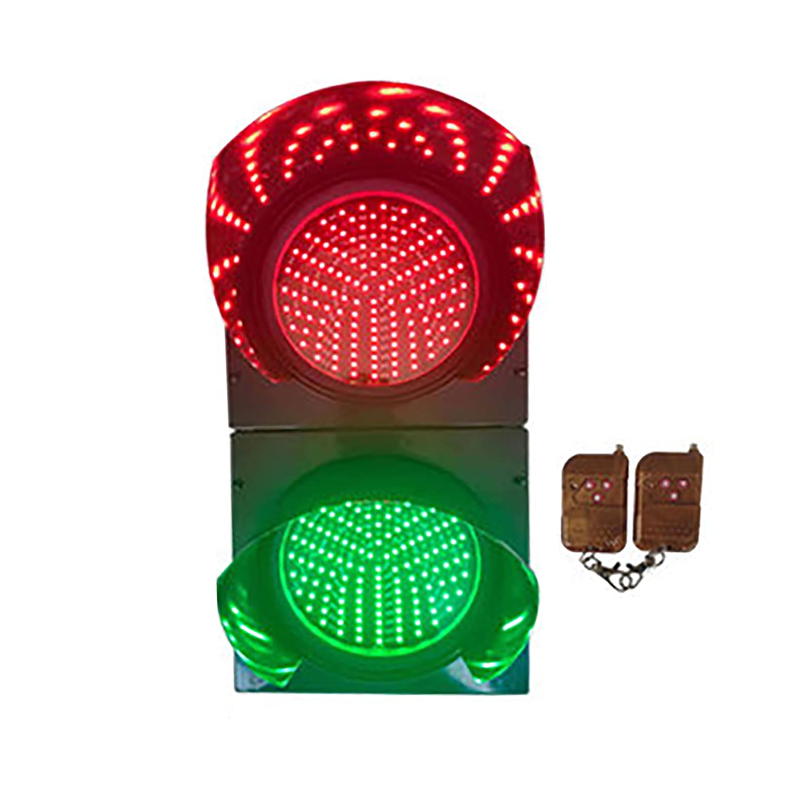 8 Inch LED Traffic Light with Remote Control - Red/Green Stop and Go Signal, Durable PC Housing for Industrial Use | Perfect for Warehouse Docks, Parking Lots & Construction Zone Safety Warning Lights