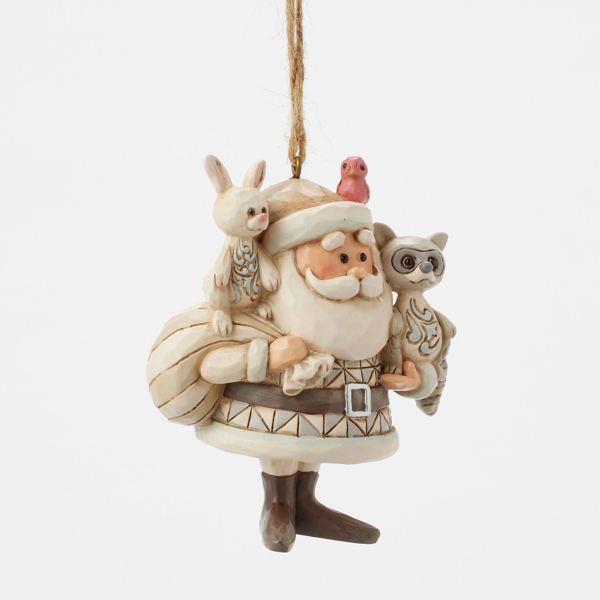 Woodland Santa with Animals Handmade Ornament - Perfect for Christmas Tree Decor, Holiday Gifts & Winter Home Decor