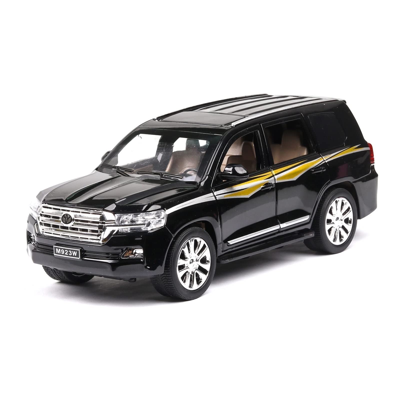 Revell 1:24 Scale Diecast Off-Road Toy Car Model - Zinc Alloy Pull Back Action with Sound & Light Effects - Perfect Gift for Kids Birthday Christmas Thanksgiving (Black) - Great for Playtime, Collecting & Display