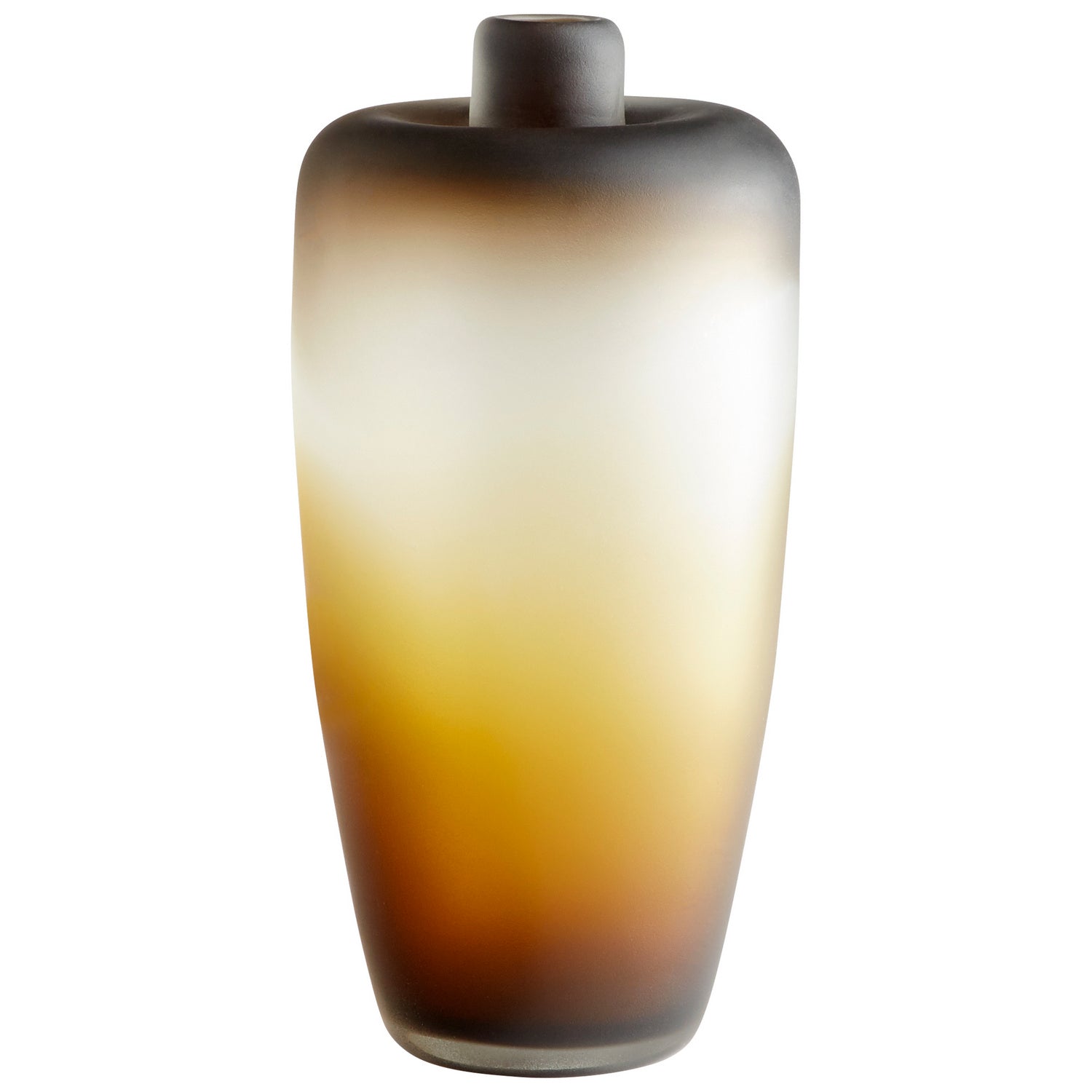 Cyan Design 10857 Jaxon Vase - Amber Swirl Medium Glass Vase for Home Decor, Wedding Centerpiece & Floral Arrangements