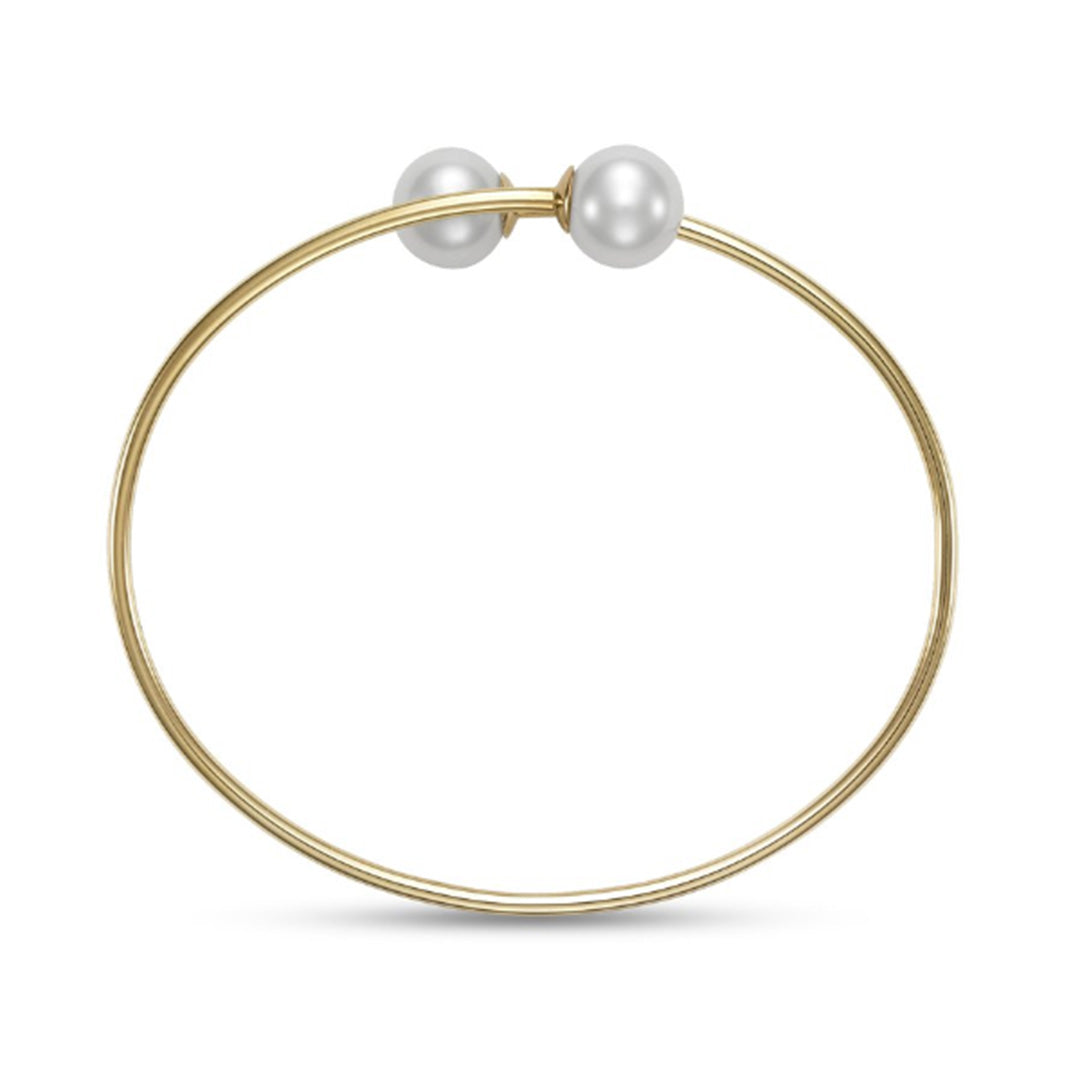 Elegant Pearl Bypass Cuff Bracelet - Dainty Adjustable Pearl Jewelry for Women - Perfect for Weddings, Parties & Special Occasions