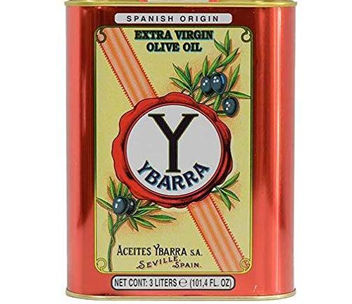 Premium Ybarra Extra Virgin Olive Oil 3L - Cold Pressed, First Cold Press, Rich Flavor - Perfect for Cooking, Salad Dressing & Healthy Mediterranean Diet
