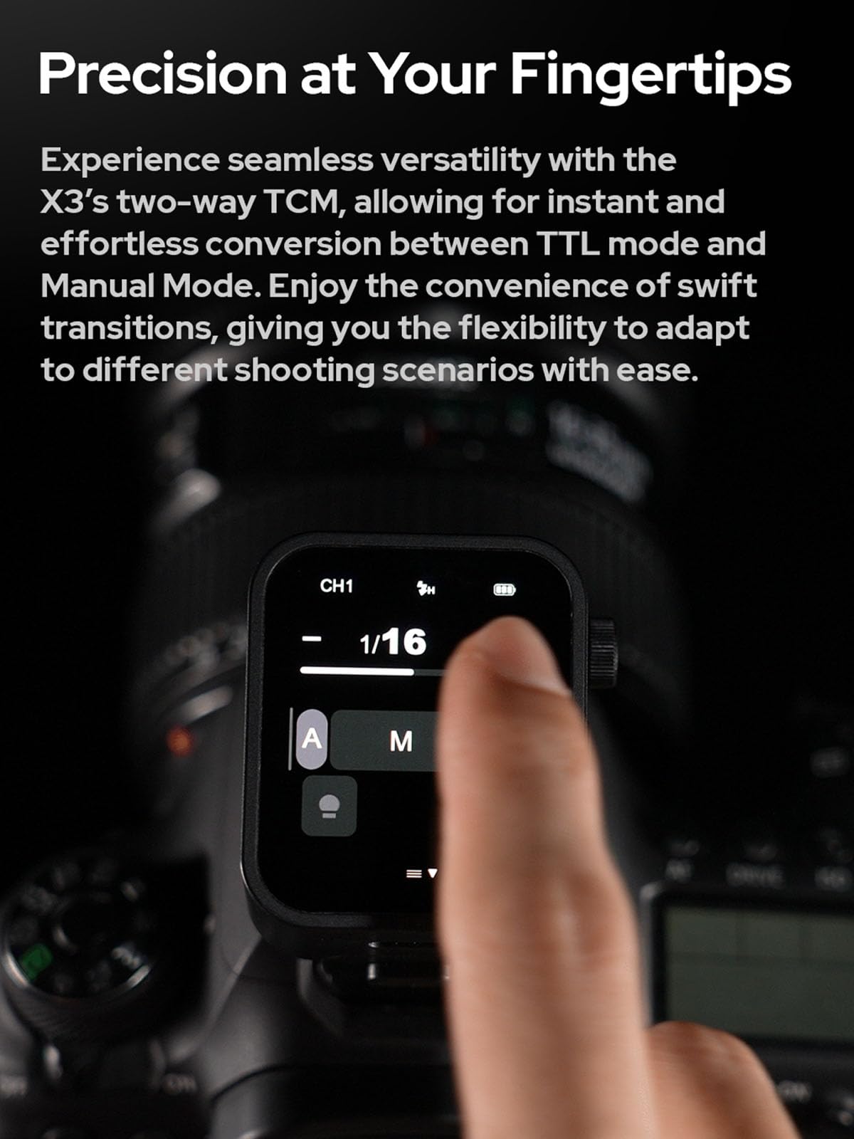 Godox X3N TTL Wireless Flash Trigger for Nikon Cameras - OLED Touchscreen Transmitter with Built-in Lithium Battery & Quick Charge (Upgrade from Xpro-N/XProII-N) - Perfect for Studio, Portrait & Event Photography