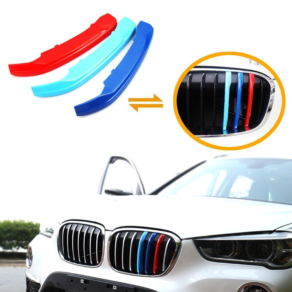BMW F48 X1 (2016-2019) M Sport Style 3 Color Grille Insert Trims - Center Kidney Grill Upgrade for Enhanced Styling | Perfect for Car Enthusiasts & Customization Projects