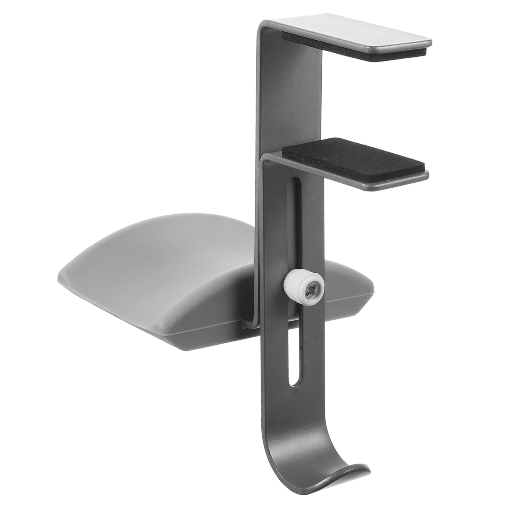 Premium Metal Headphone Stand with Extendable Silicone Pad - Luxshiny Desk Headset Holder for Monitor Mounting | Perfect for Gaming Setup, Home Office & Workspace Organization