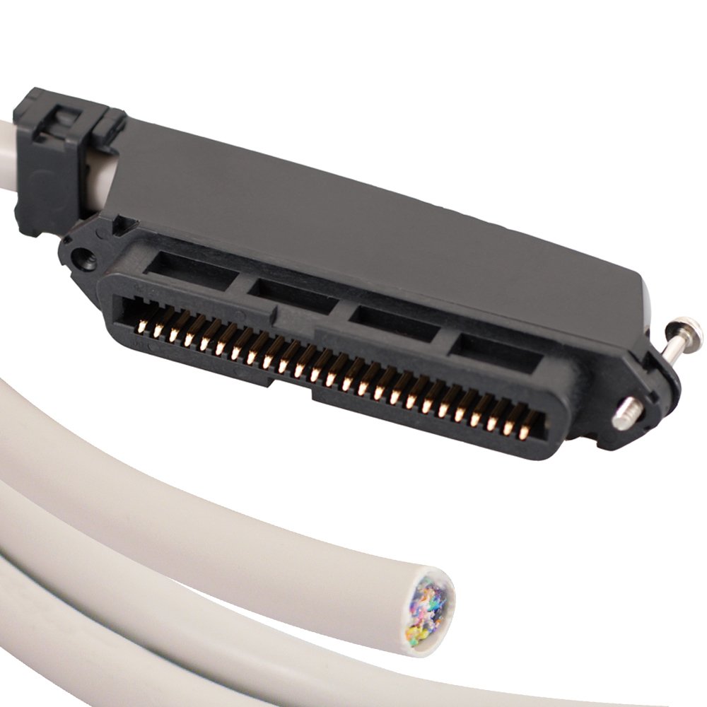 25 Pair ICC Female to Blunt Telco Cable Assembly - 10 FT Length for Telecom Equipment & Network Installations