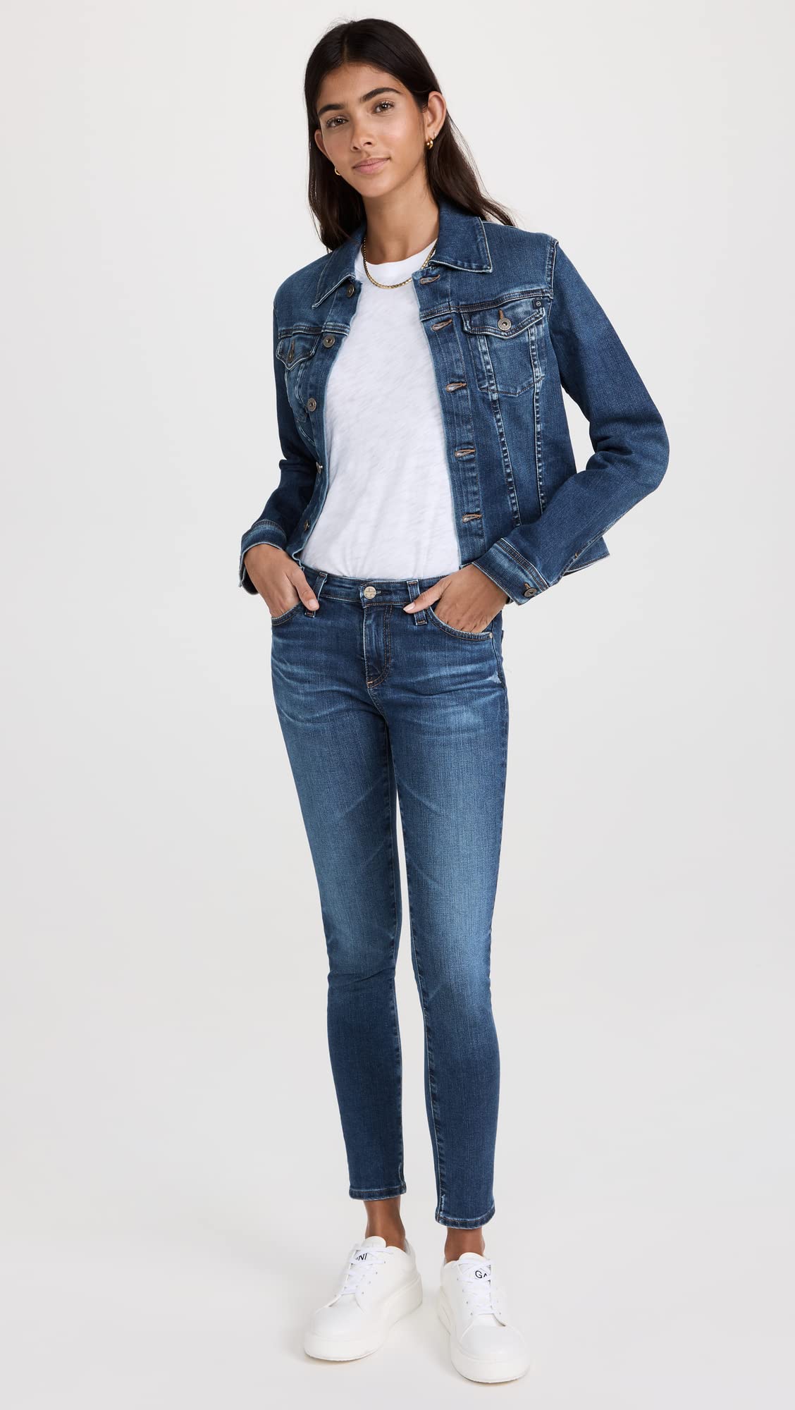 AG Adriano Goldschmied Women's High Waist Ankle Jeans - Stretch Denim Leggings for Everyday Comfort | Perfect for Work, Casual Outfits & Travel