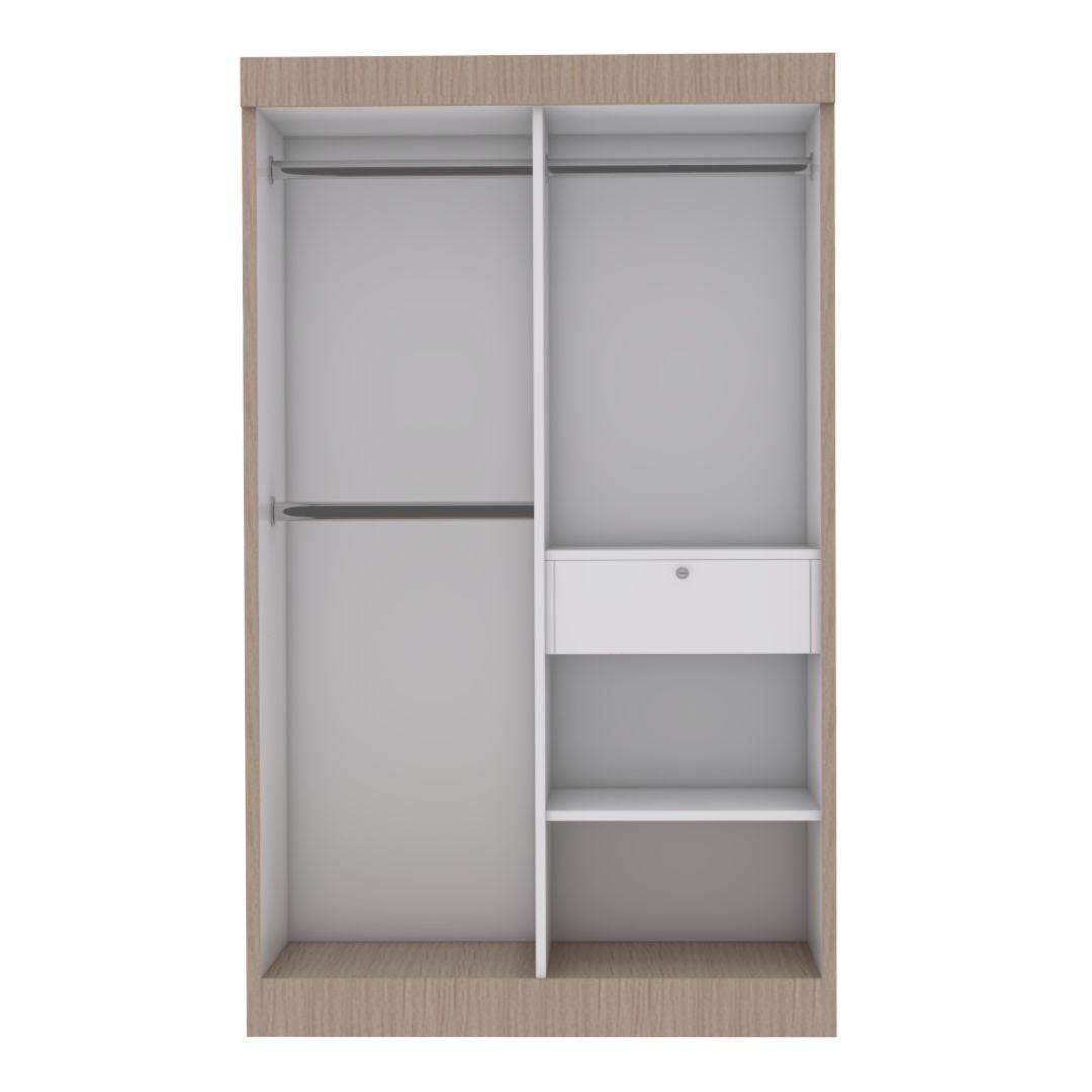Harris 4 Door Open Wardrobe - Modern Closet Organizer for Bedroom, Living Room & Entryway - Spacious Storage Cabinet with Adjustable Shelves & Hanging Rod