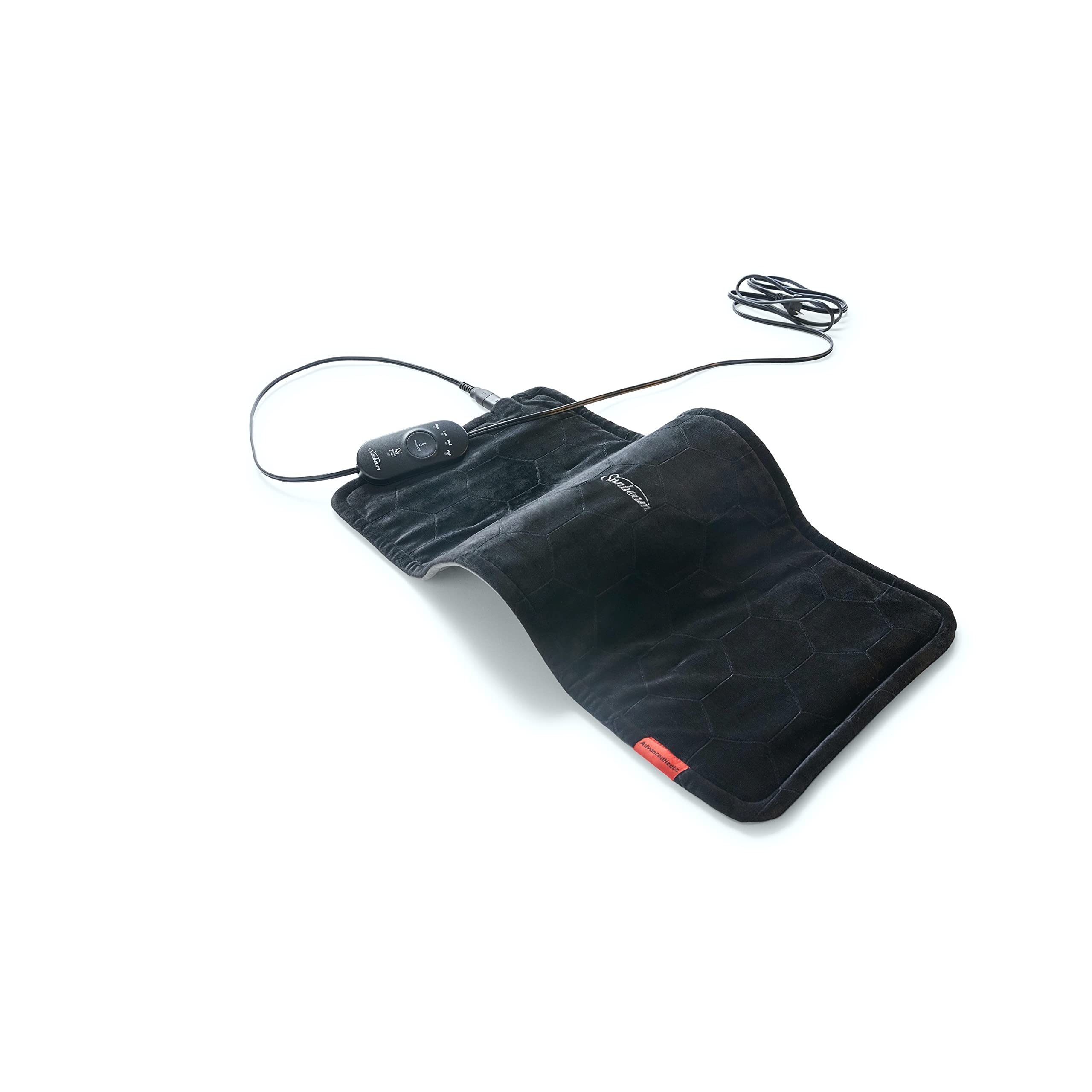 Sunbeam AdvancedHeat King-Sized Electric Heating Pad for Back, Neck & Shoulder Pain Relief - Fast Soothing Heat Therapy for Muscle Aches, Cramps & Arthritis - Perfect for Home, Office & Travel Use