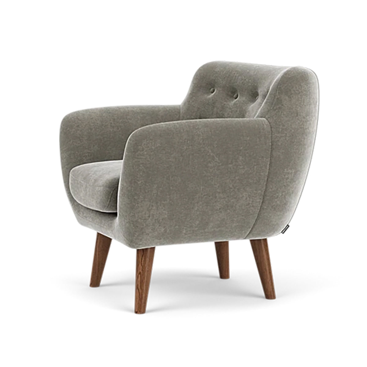 Anne Fabric Armchair - Modern Upholstered Accent Chair for Living Room, Bedroom & Office - Comfortable Lounge Chair with Sturdy Wooden Legs (Perfect for Reading, Relaxing & Home Decor)