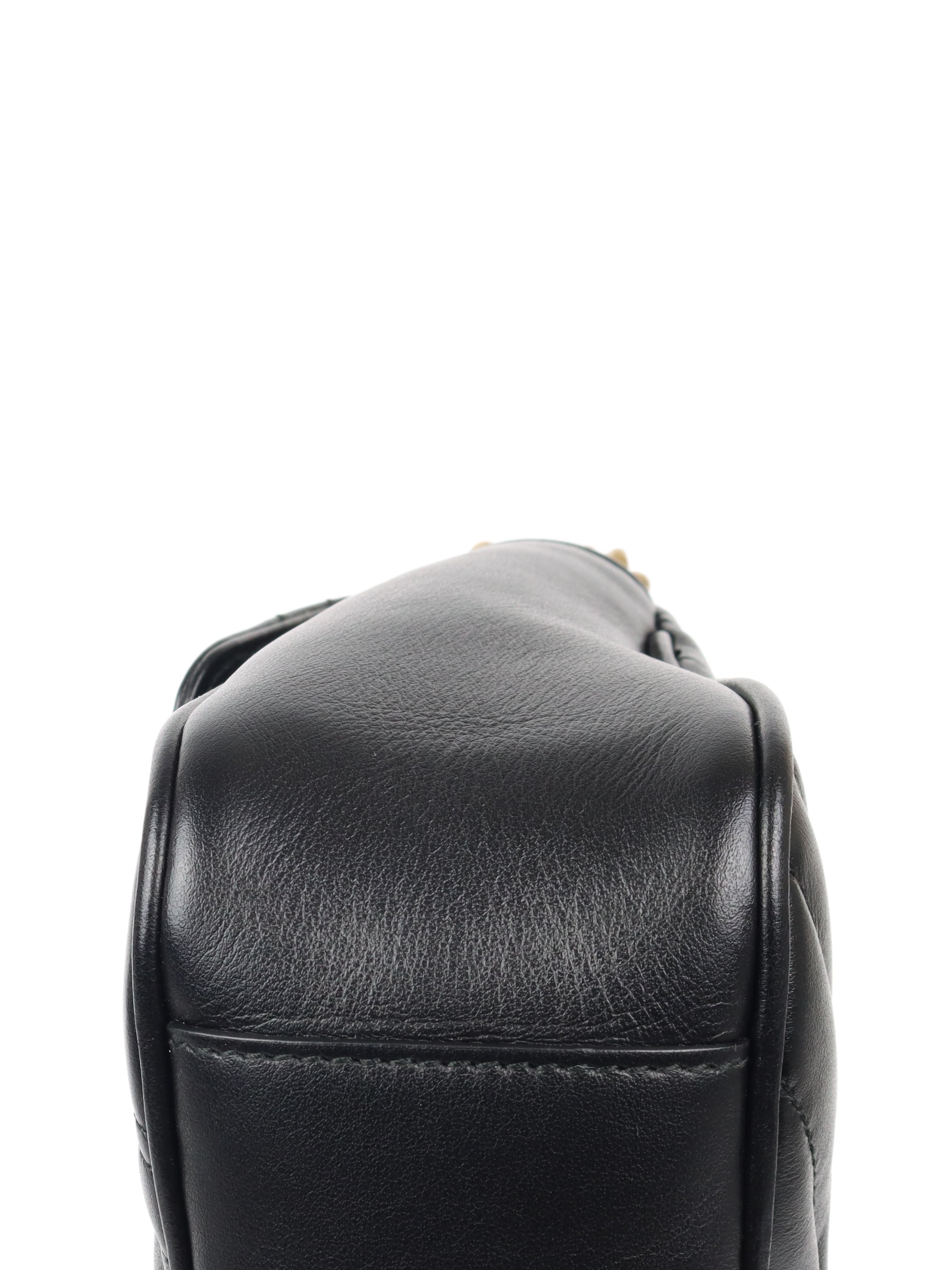 Gucci GG Marmont Small Shoulder Bag in Black Leather - Perfect for Evening Out, Date Night & Daily Use