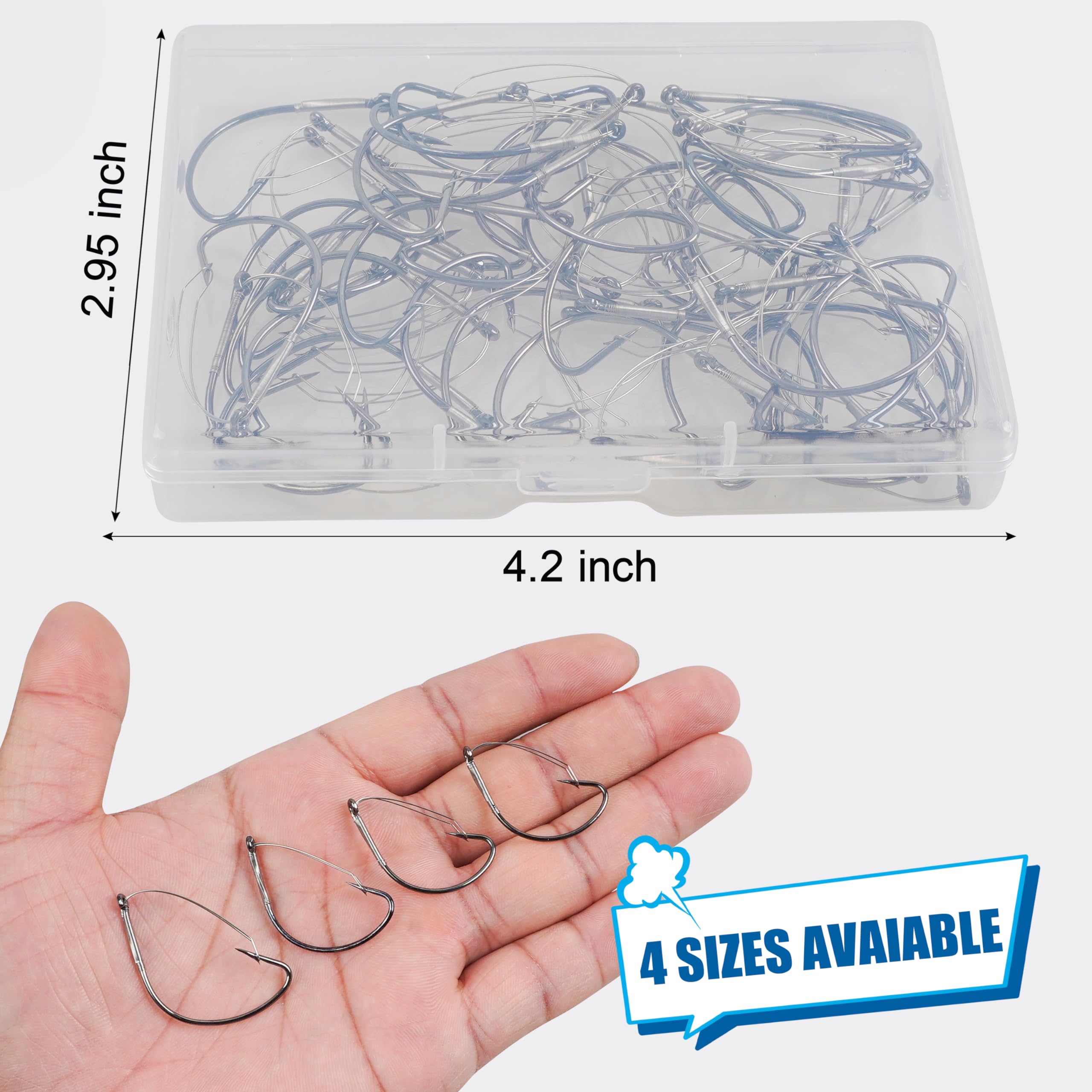 Wacky Rig Hooks Weedless Fishing Hooks - 25/50pcs Stainless Steel Wide Gap Bass Hooks with Weed Guard for Soft Stick Worm Baits | Perfect for Bass Fishing in Weedy Lakes and Rivers