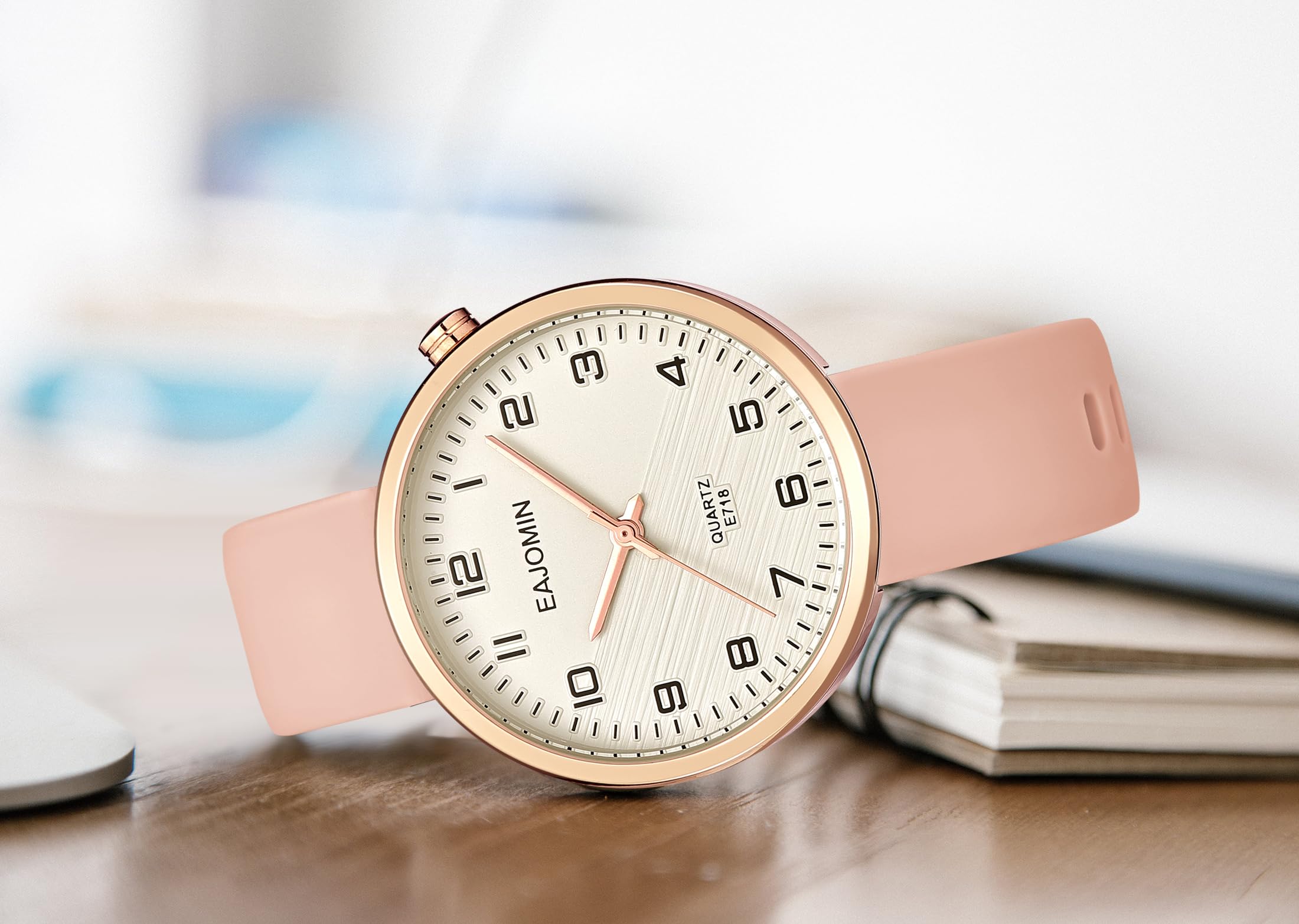 Waterproof Analog Women's Watch with Easy Read Dial & Second Hand - Soft Silicone Band Quartz Dress Watch for Nurses, Students & Professionals | Perfect for Medical Shifts, School & Everyday Wear